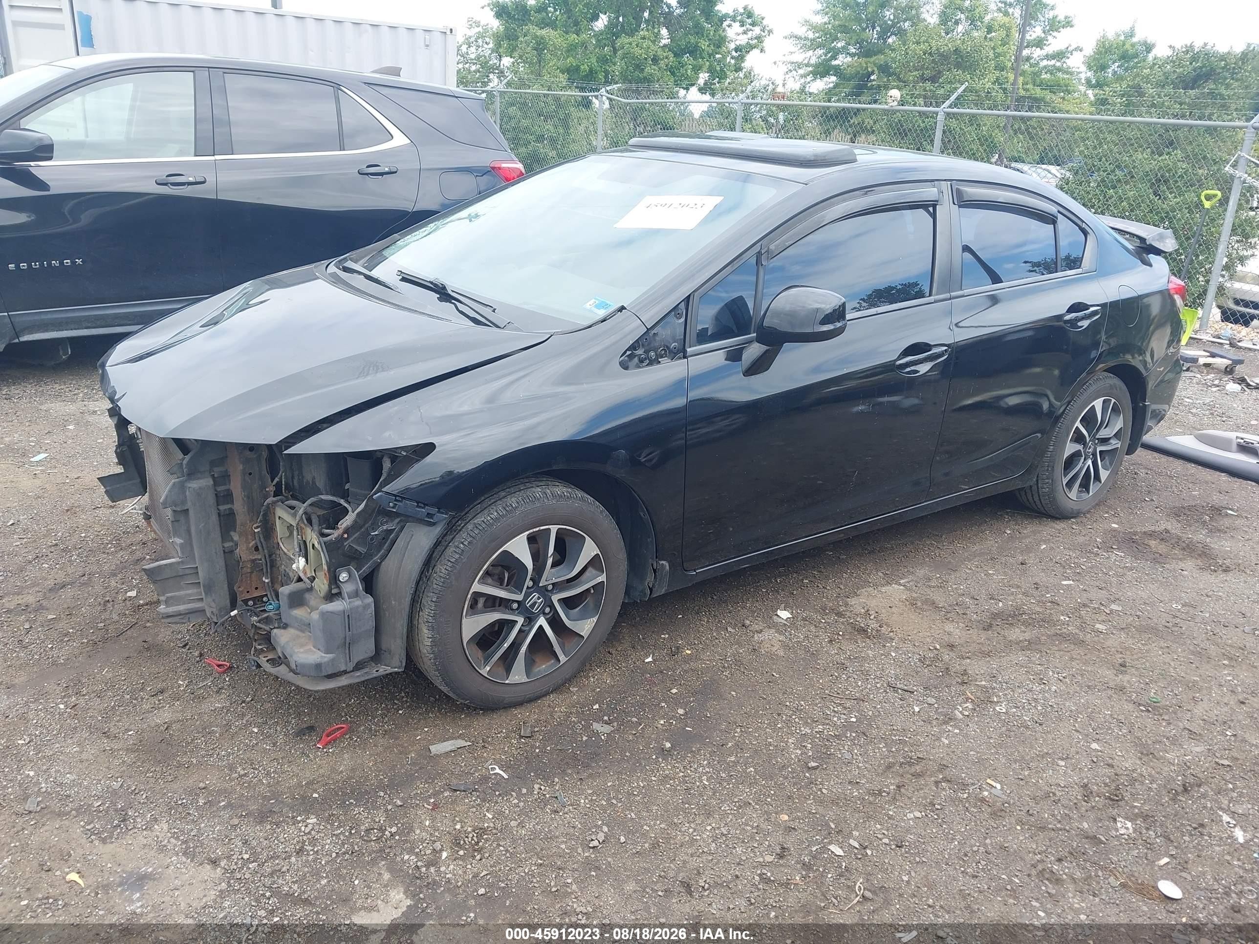 2013 Honda Civic Ex-l Black vin: 2HGFB2F91DH502704
