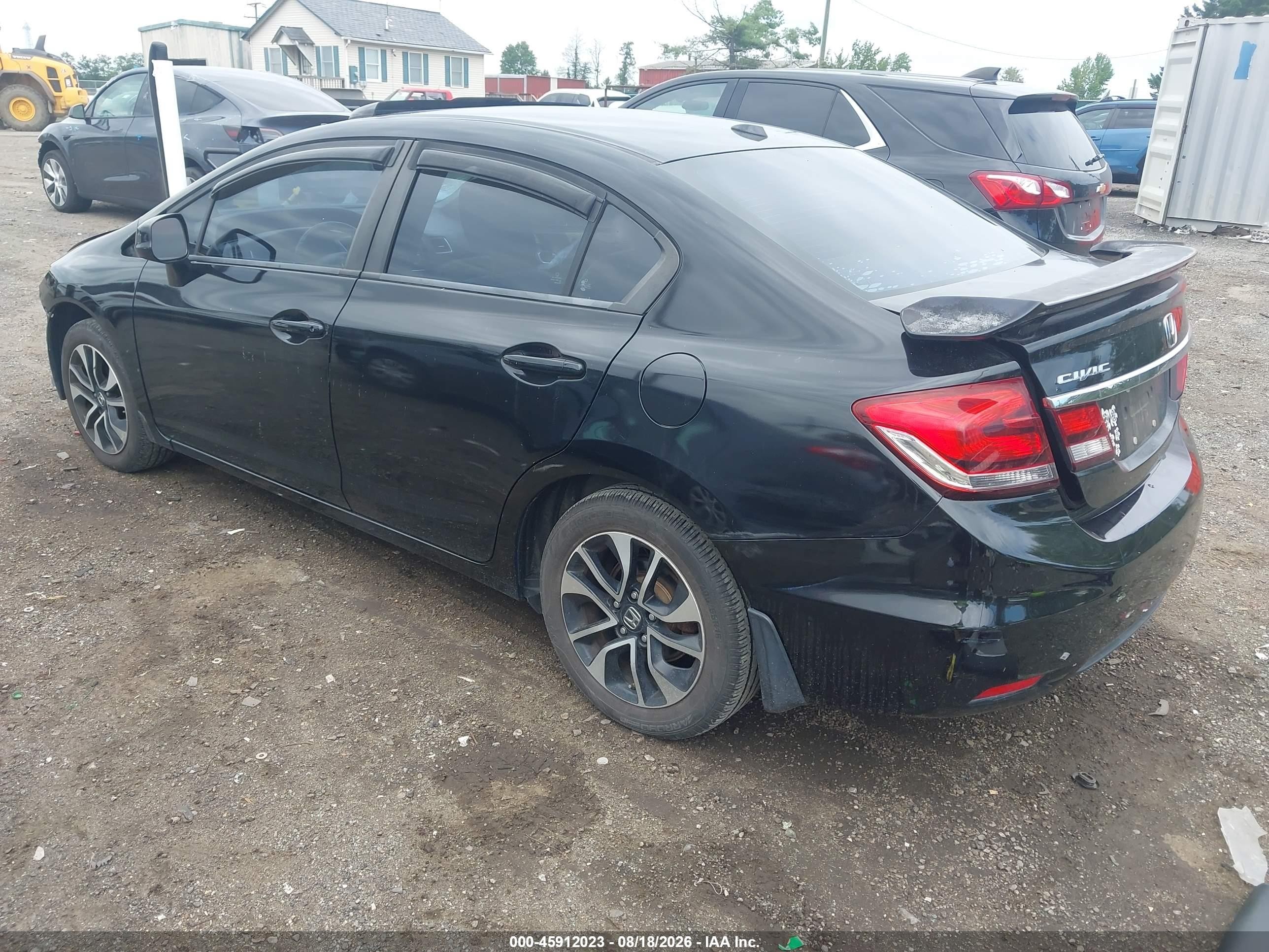 2013 Honda Civic Ex-l Black vin: 2HGFB2F91DH502704