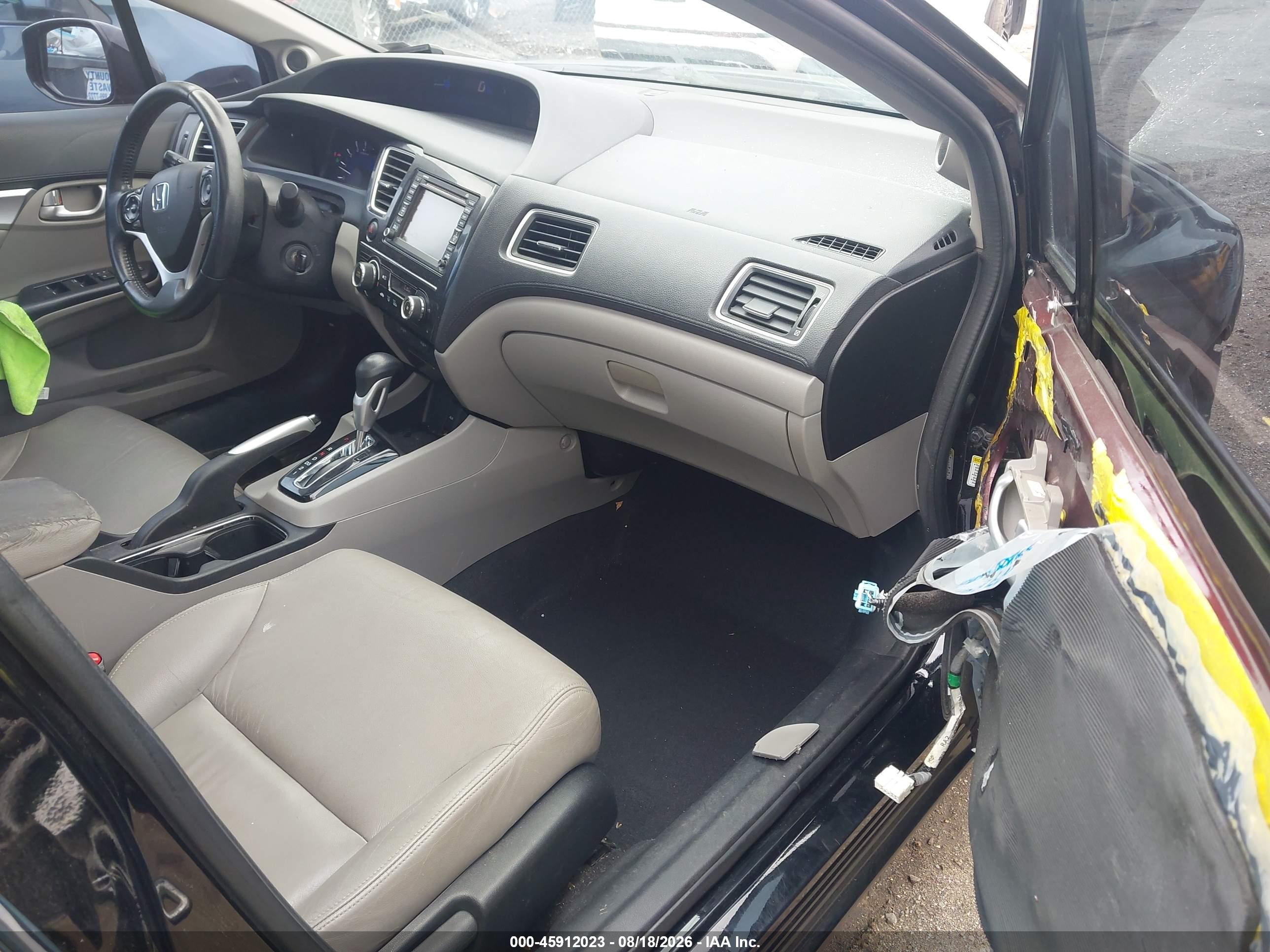 2013 Honda Civic Ex-l Black vin: 2HGFB2F91DH502704
