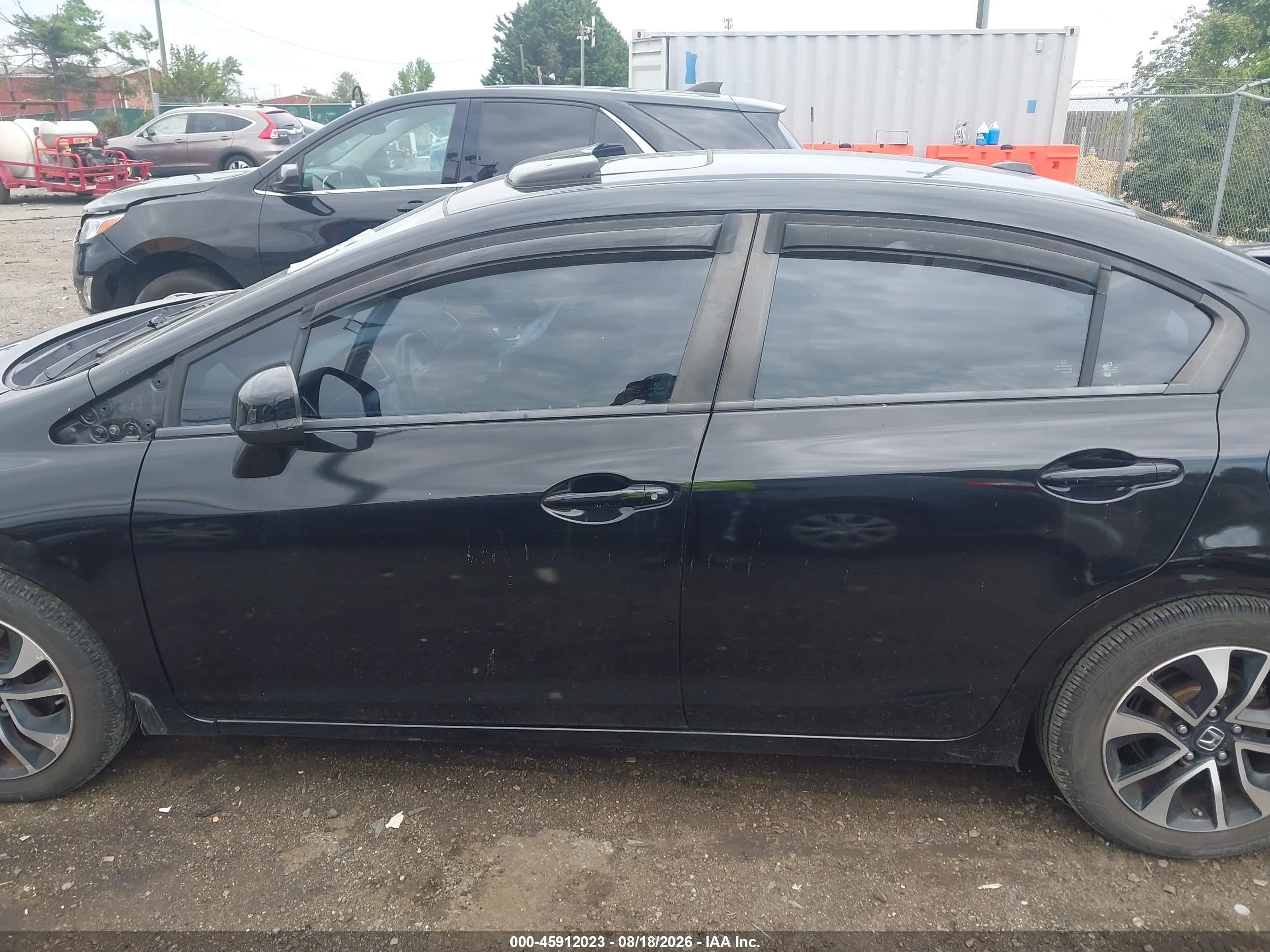 2013 Honda Civic Ex-l Black vin: 2HGFB2F91DH502704
