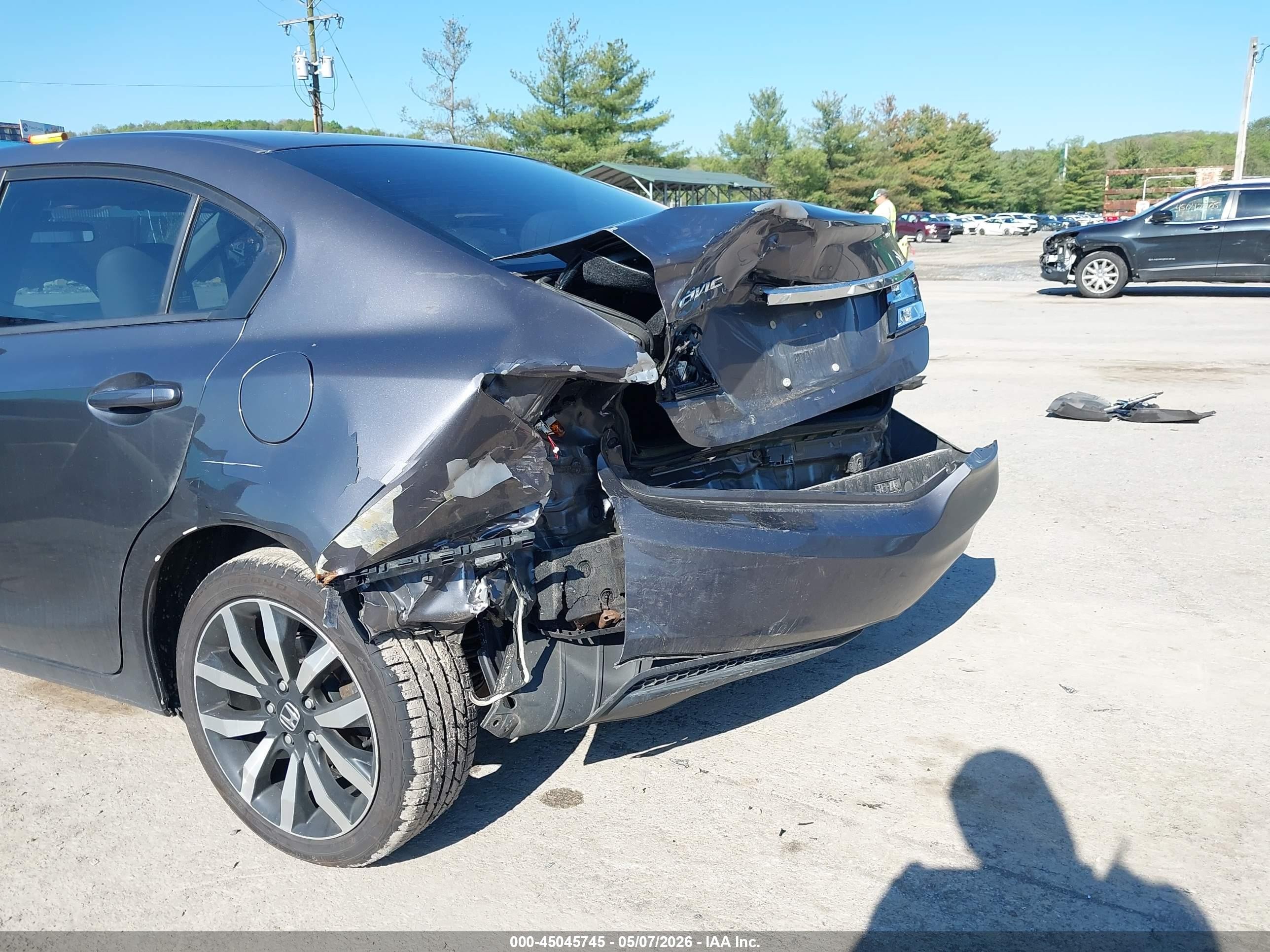 2014 Honda Civic Ex-l Gray vin: 2HGFB2F91EH517270
