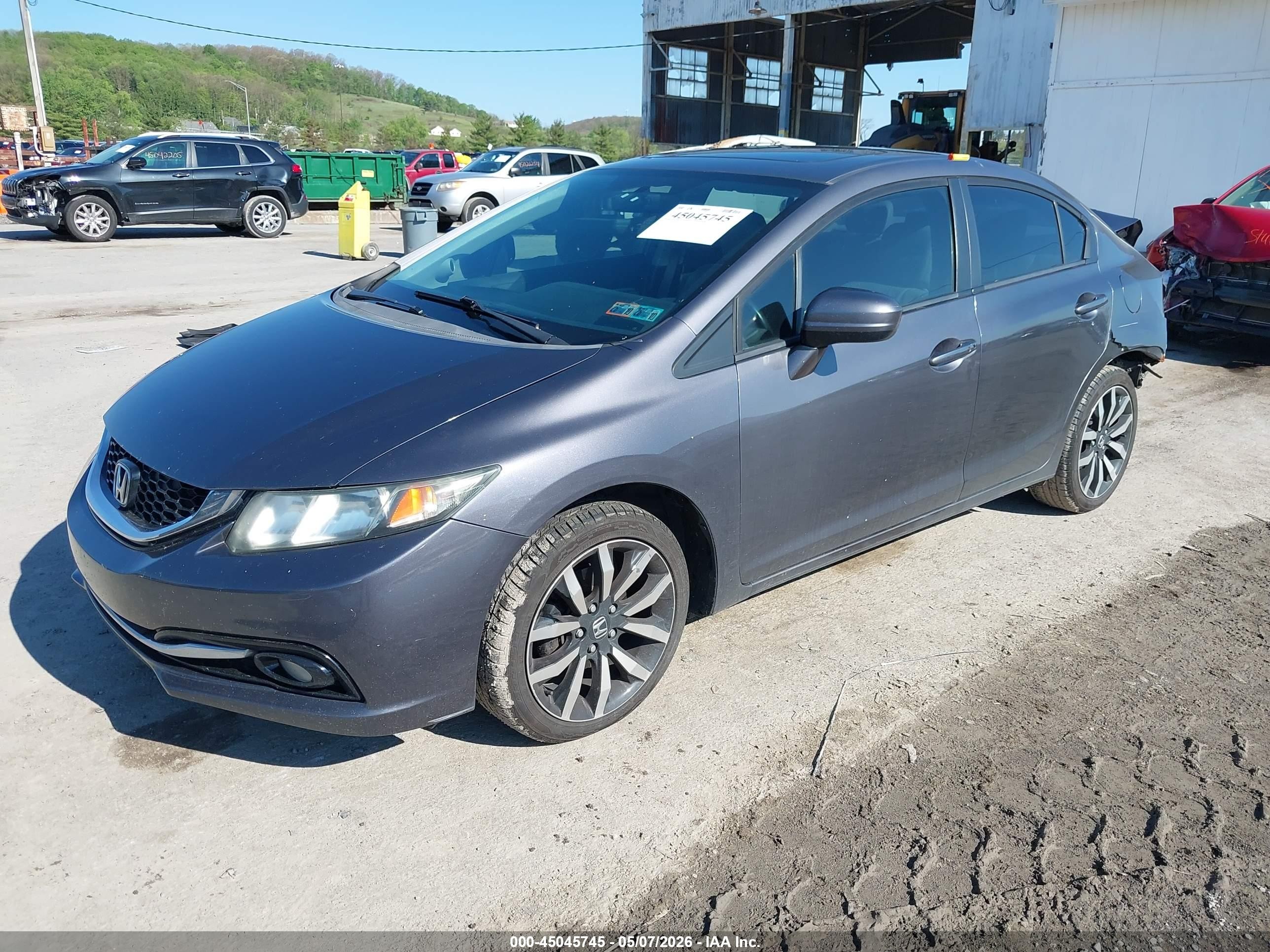 2014 Honda Civic Ex-l Gray vin: 2HGFB2F91EH517270