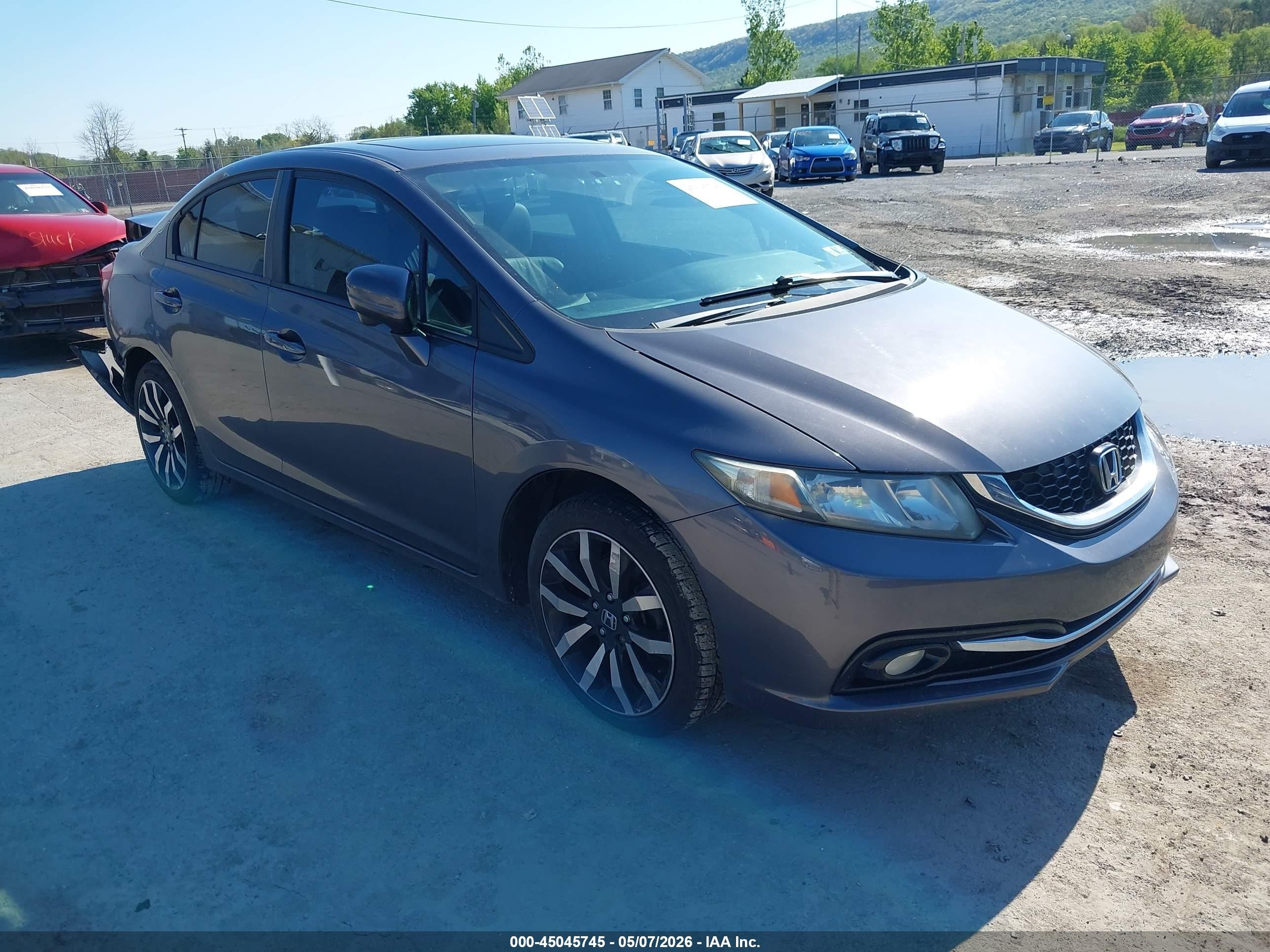 2014 Honda Civic Ex-l Gray vin: 2HGFB2F91EH517270