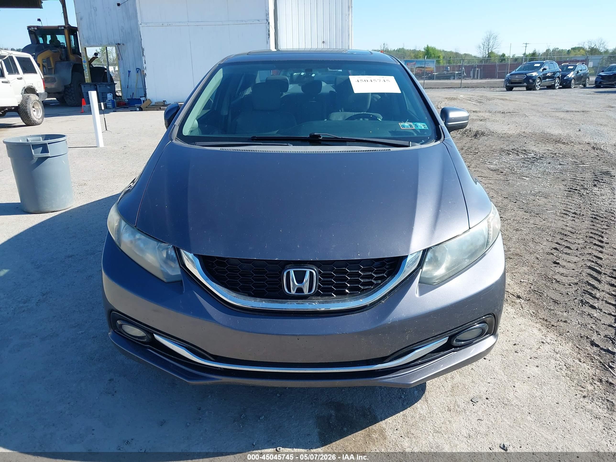 2014 Honda Civic Ex-l Gray vin: 2HGFB2F91EH517270