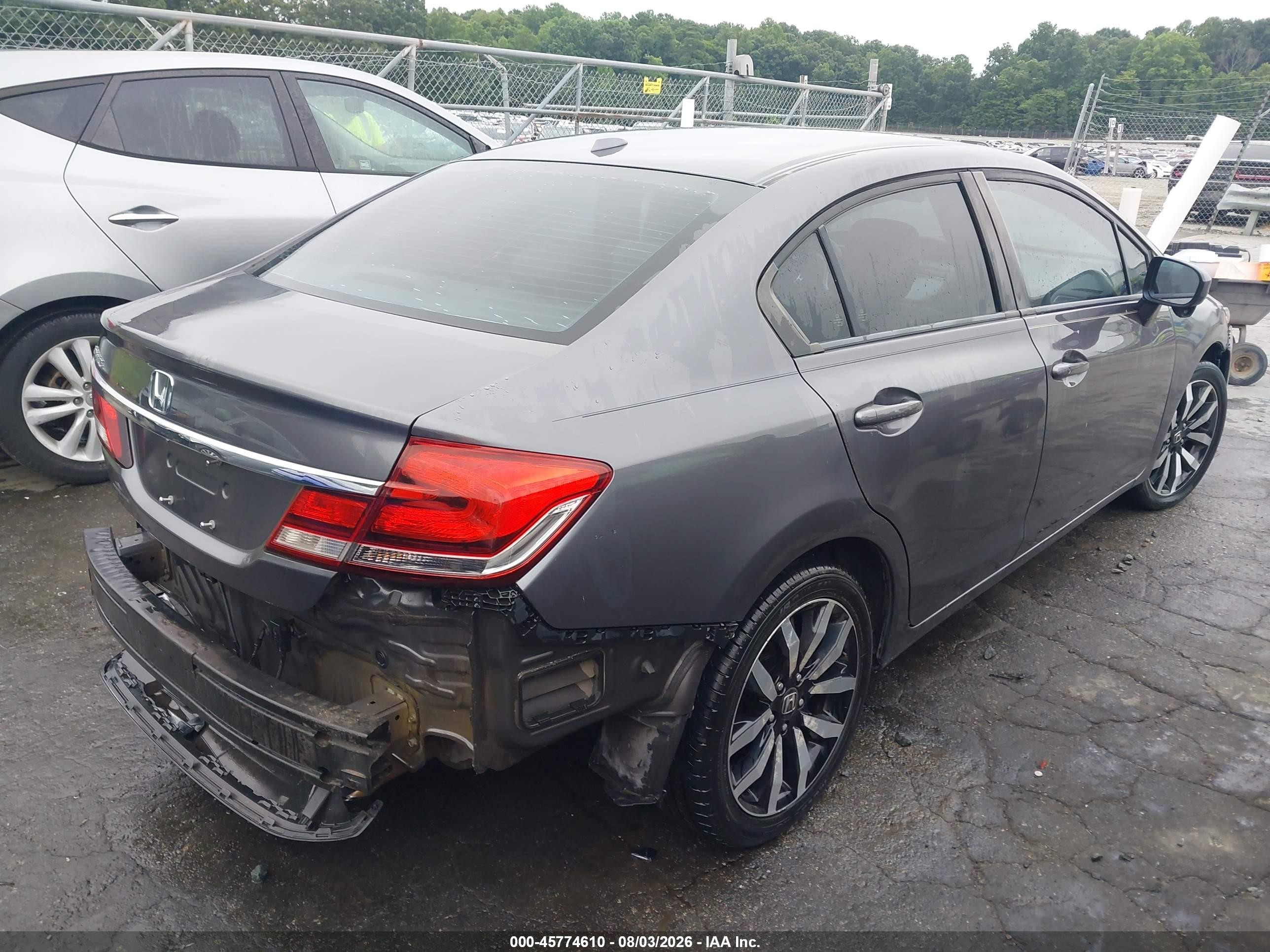 2015 Honda Civic Ex-l Gray vin: 2HGFB2F91FH503564