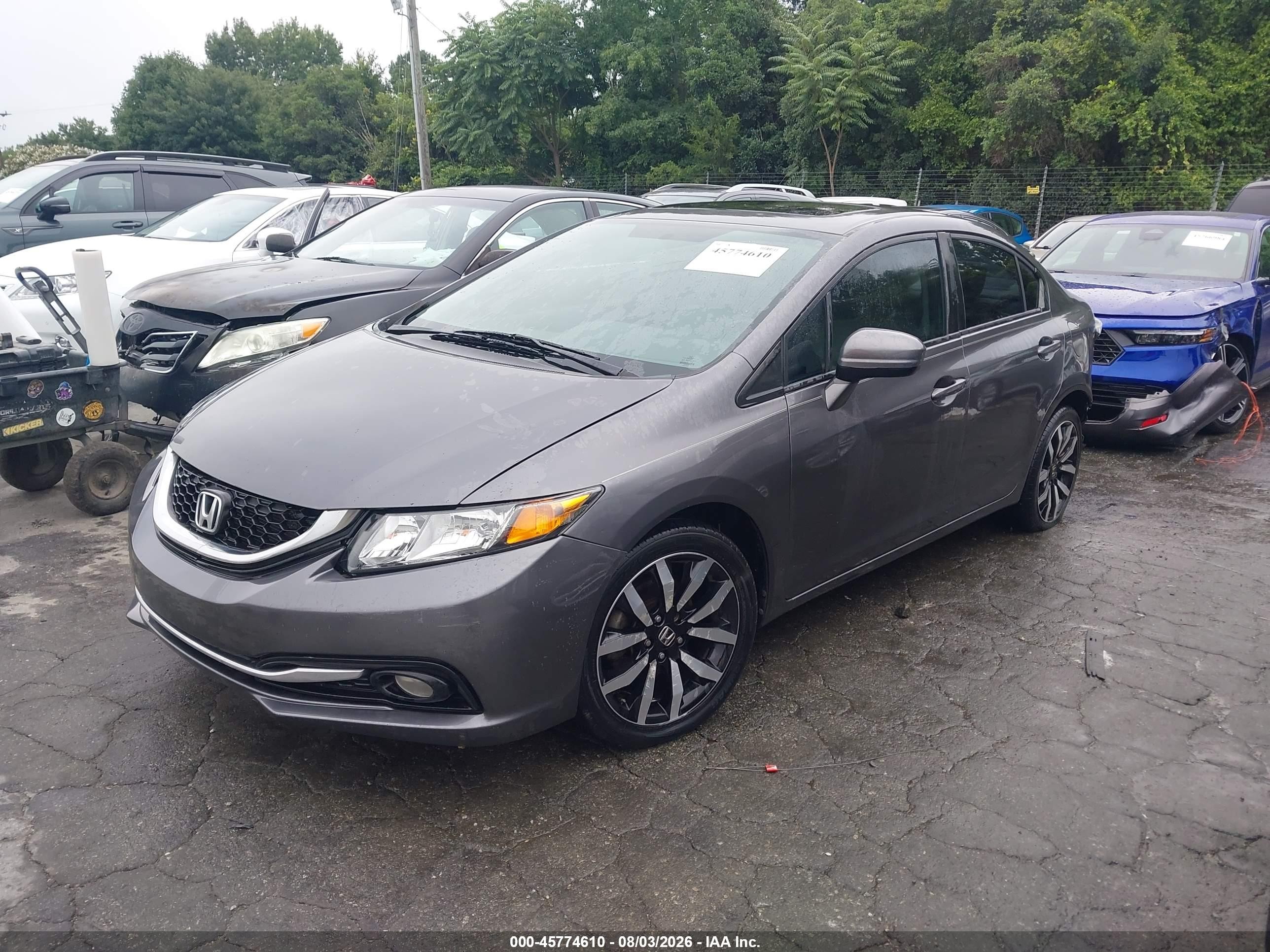 2015 Honda Civic Ex-l Gray vin: 2HGFB2F91FH503564
