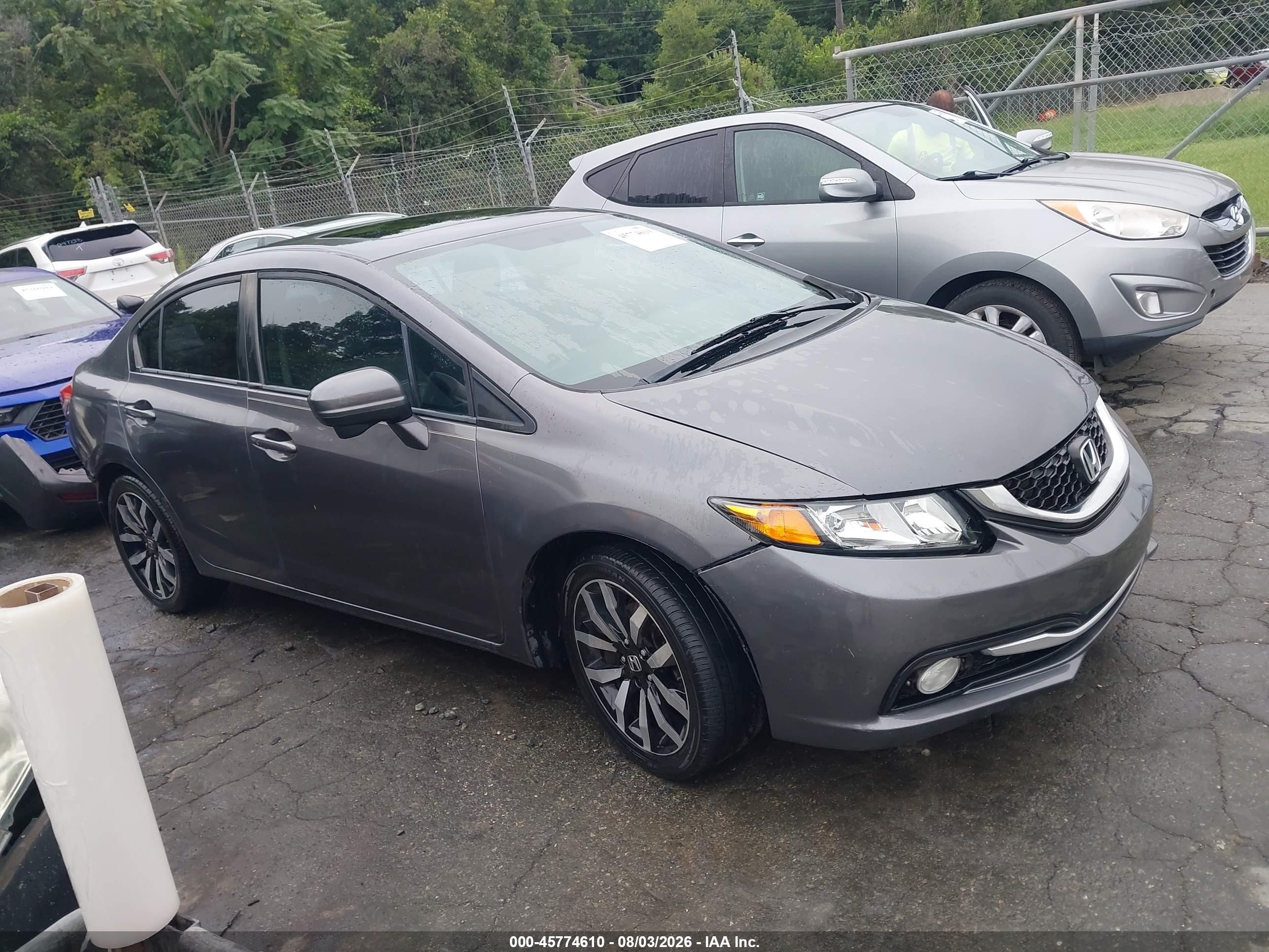 2015 Honda Civic Ex-l Gray vin: 2HGFB2F91FH503564