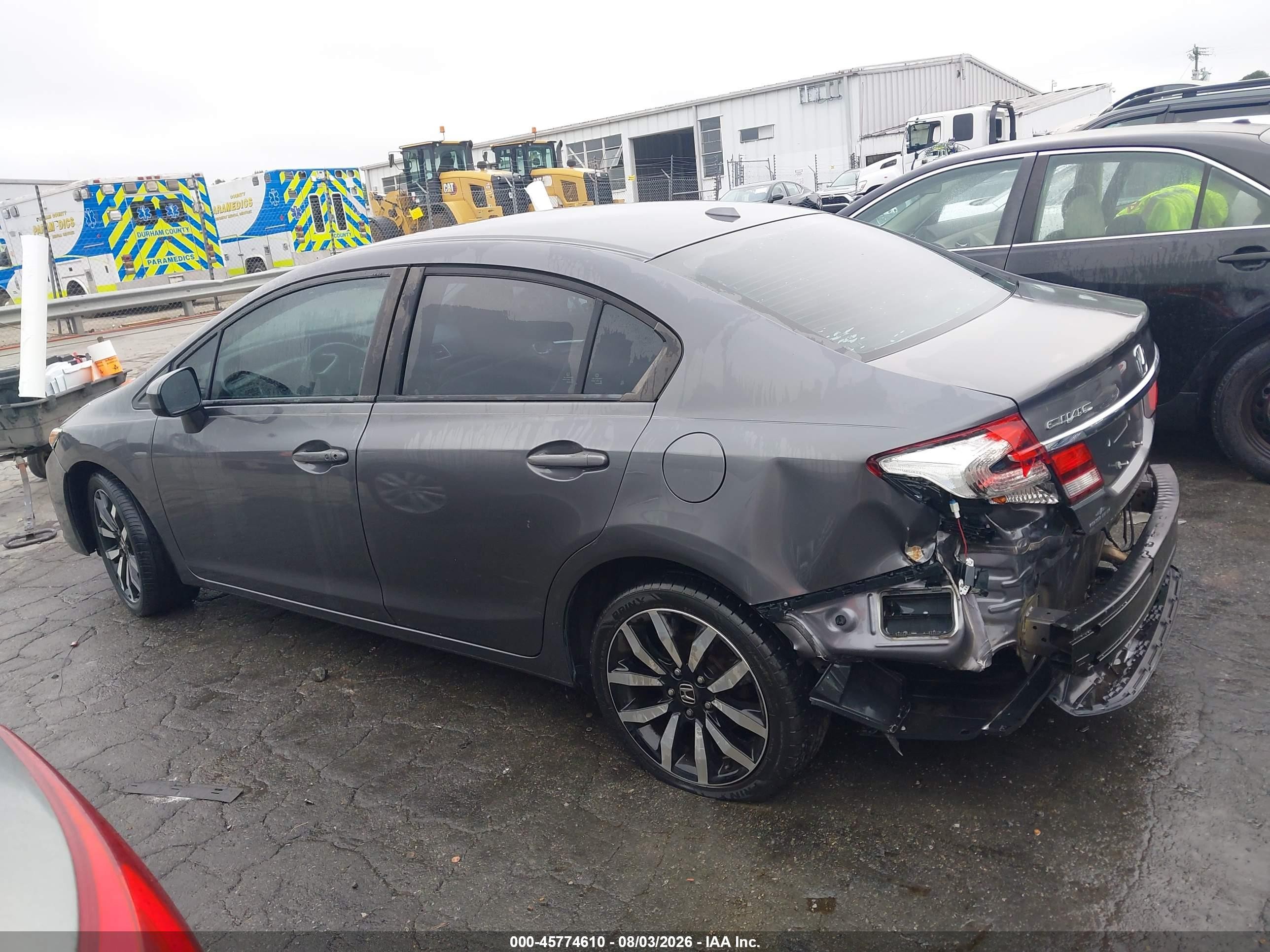 2015 Honda Civic Ex-l Gray vin: 2HGFB2F91FH503564