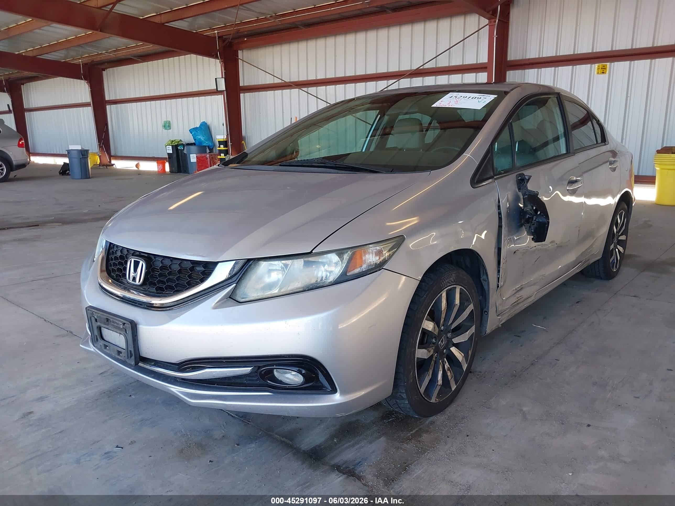 2015 Honda Civic Ex-l Gray vin: 2HGFB2F91FH532398