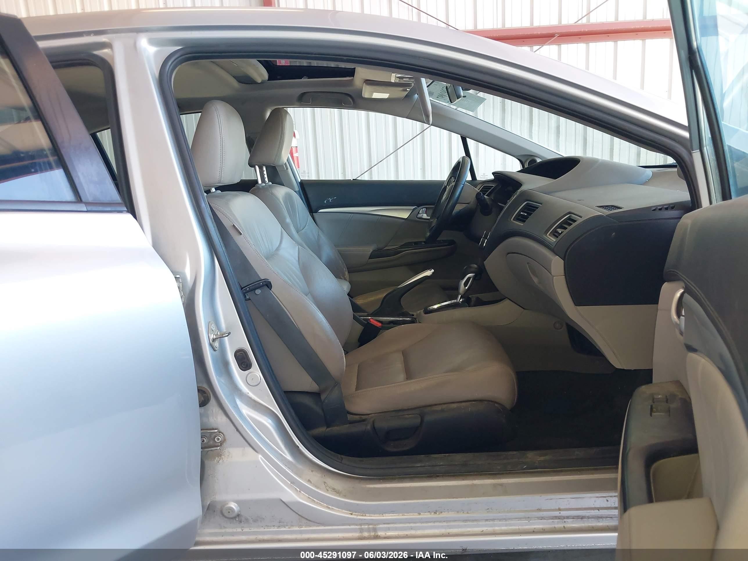 2015 Honda Civic Ex-l Gray vin: 2HGFB2F91FH532398
