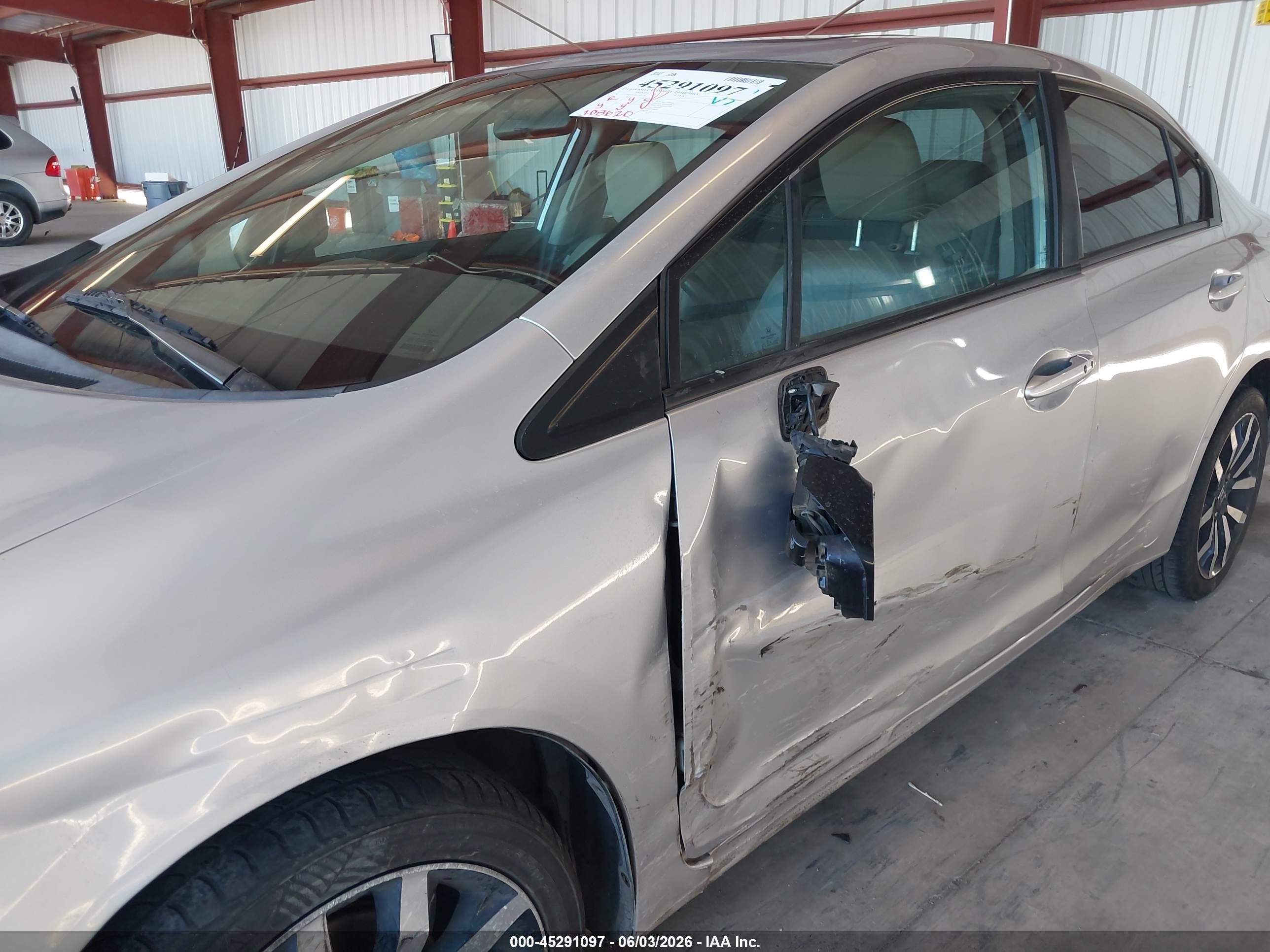 2015 Honda Civic Ex-l Gray vin: 2HGFB2F91FH532398
