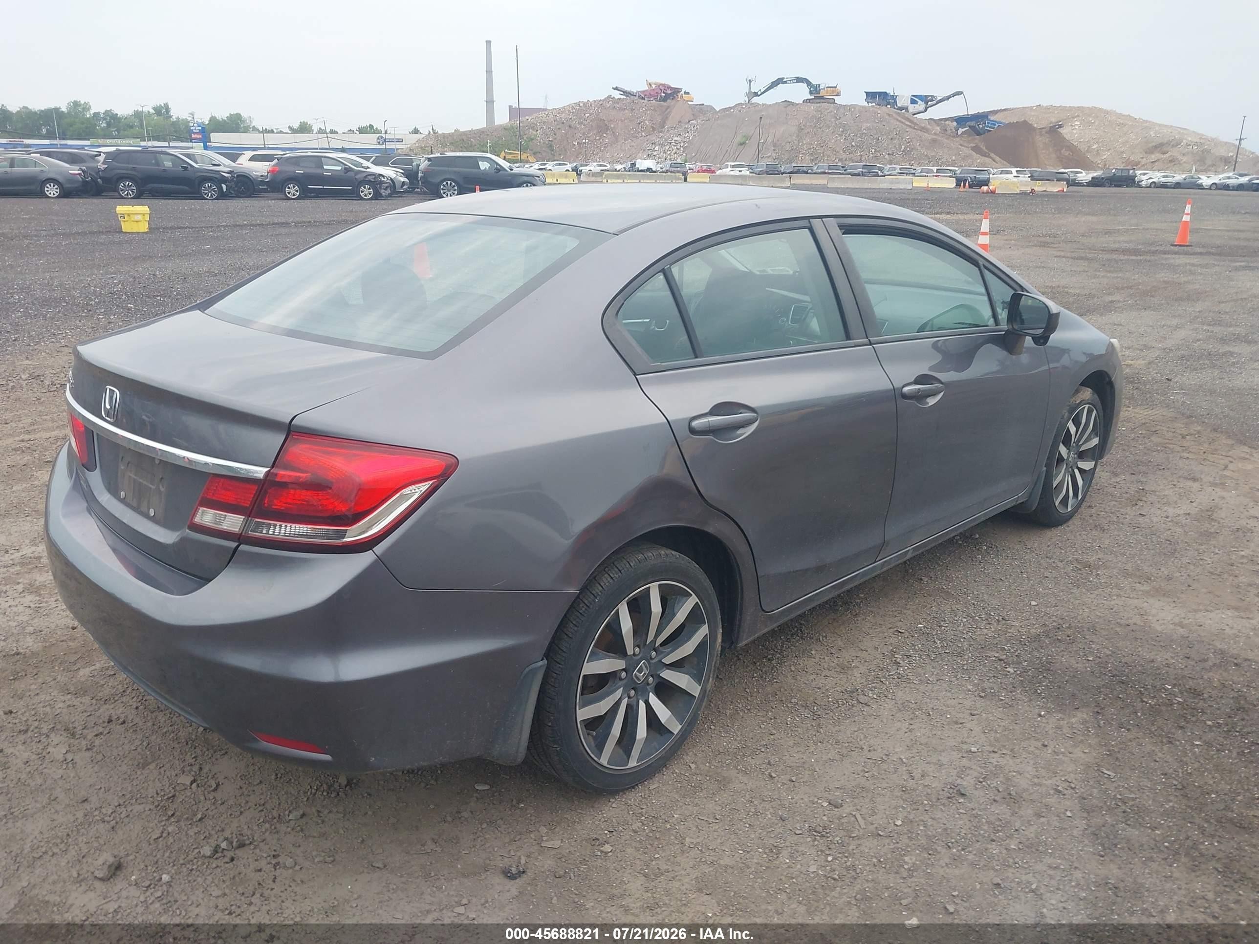 2015 Honda Civic Ex-l Gray vin: 2HGFB2F91FH537777