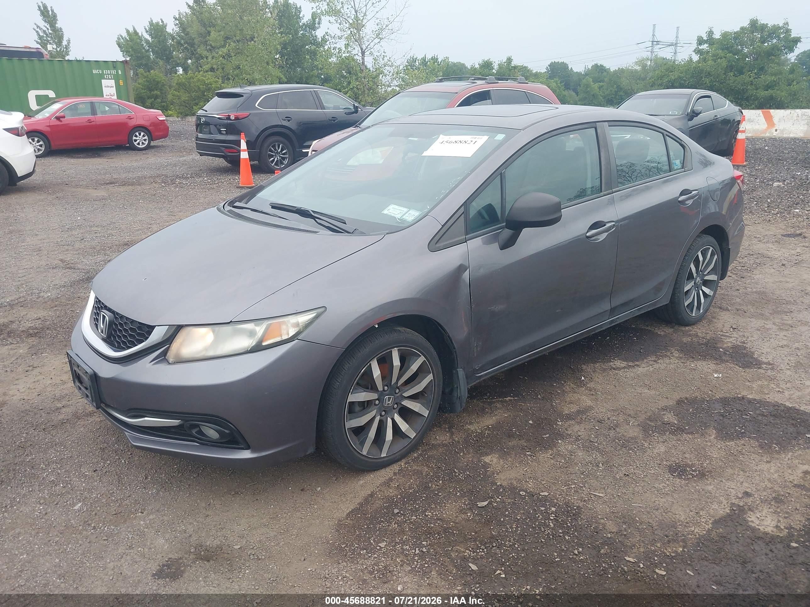 2015 Honda Civic Ex-l Gray vin: 2HGFB2F91FH537777