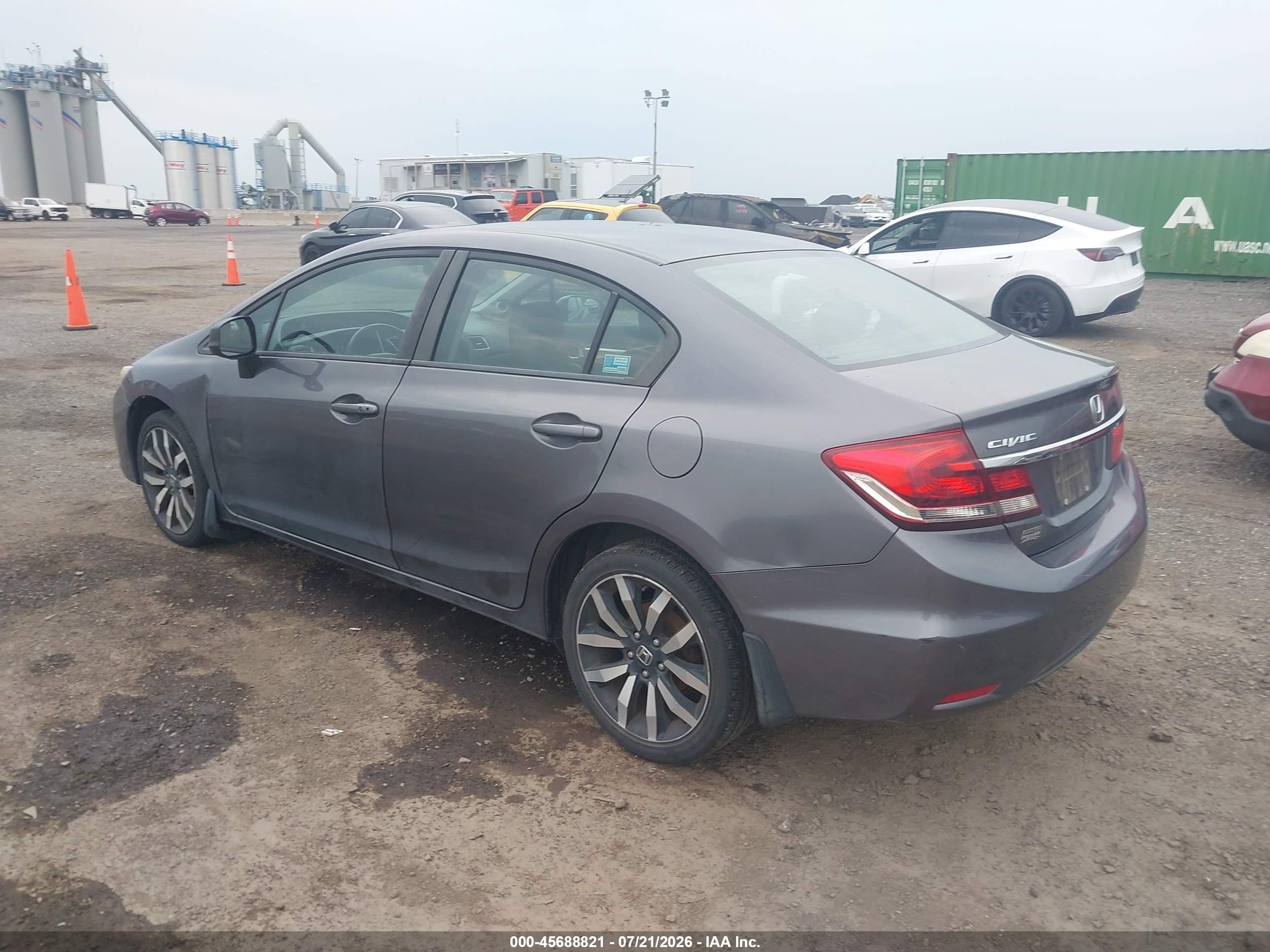 2015 Honda Civic Ex-l Gray vin: 2HGFB2F91FH537777