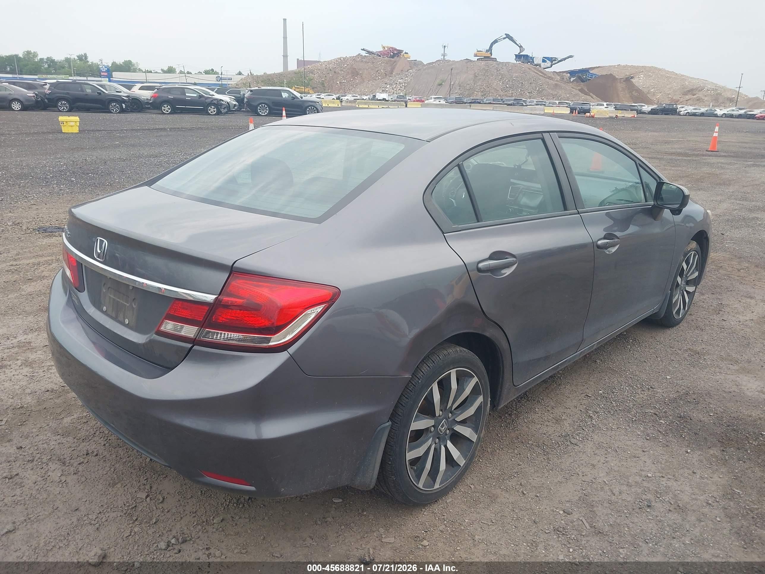 2015 Honda Civic Ex-l Gray vin: 2HGFB2F91FH537777