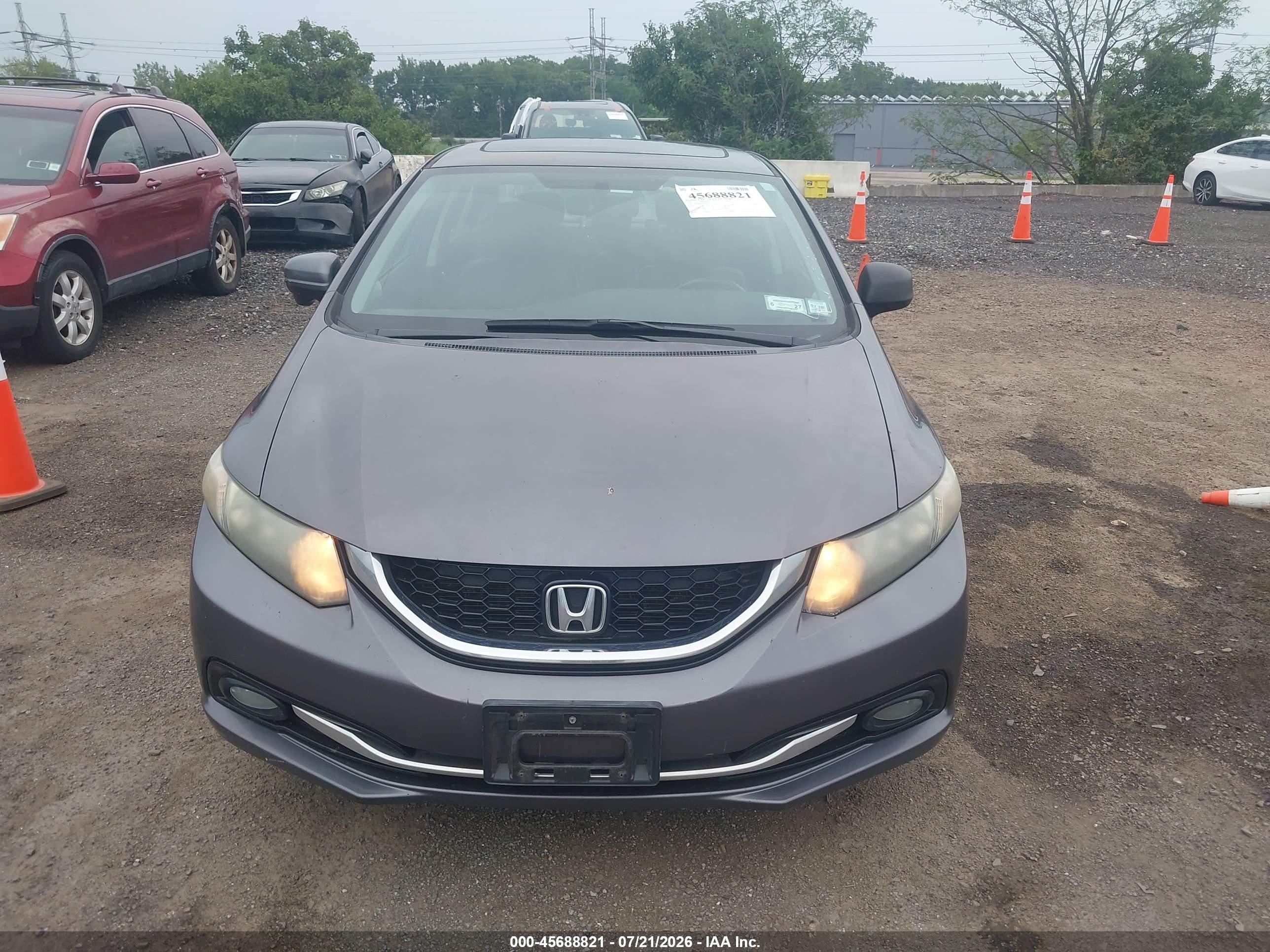 2015 Honda Civic Ex-l Gray vin: 2HGFB2F91FH537777