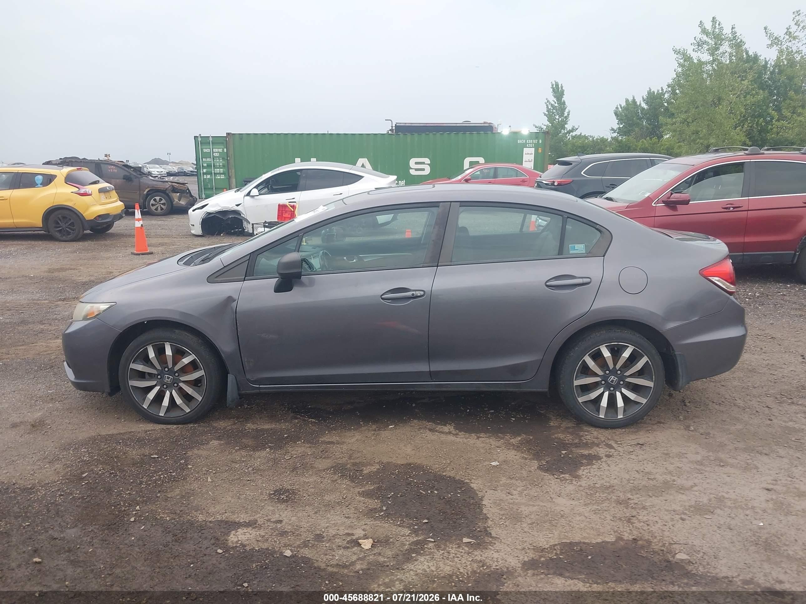 2015 Honda Civic Ex-l Gray vin: 2HGFB2F91FH537777