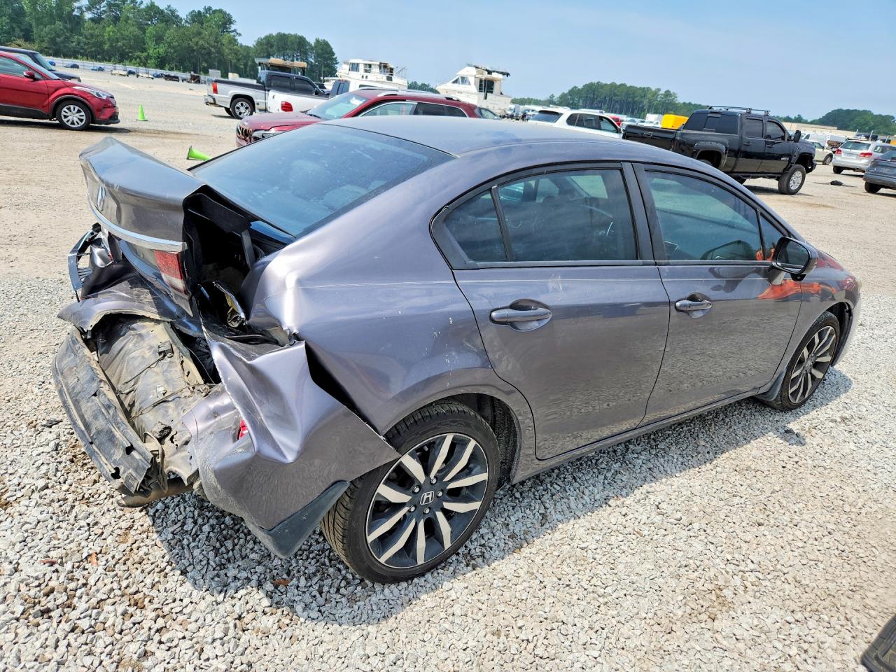 2015 Honda Civic Exl Gray vin: 2HGFB2F91FH538752