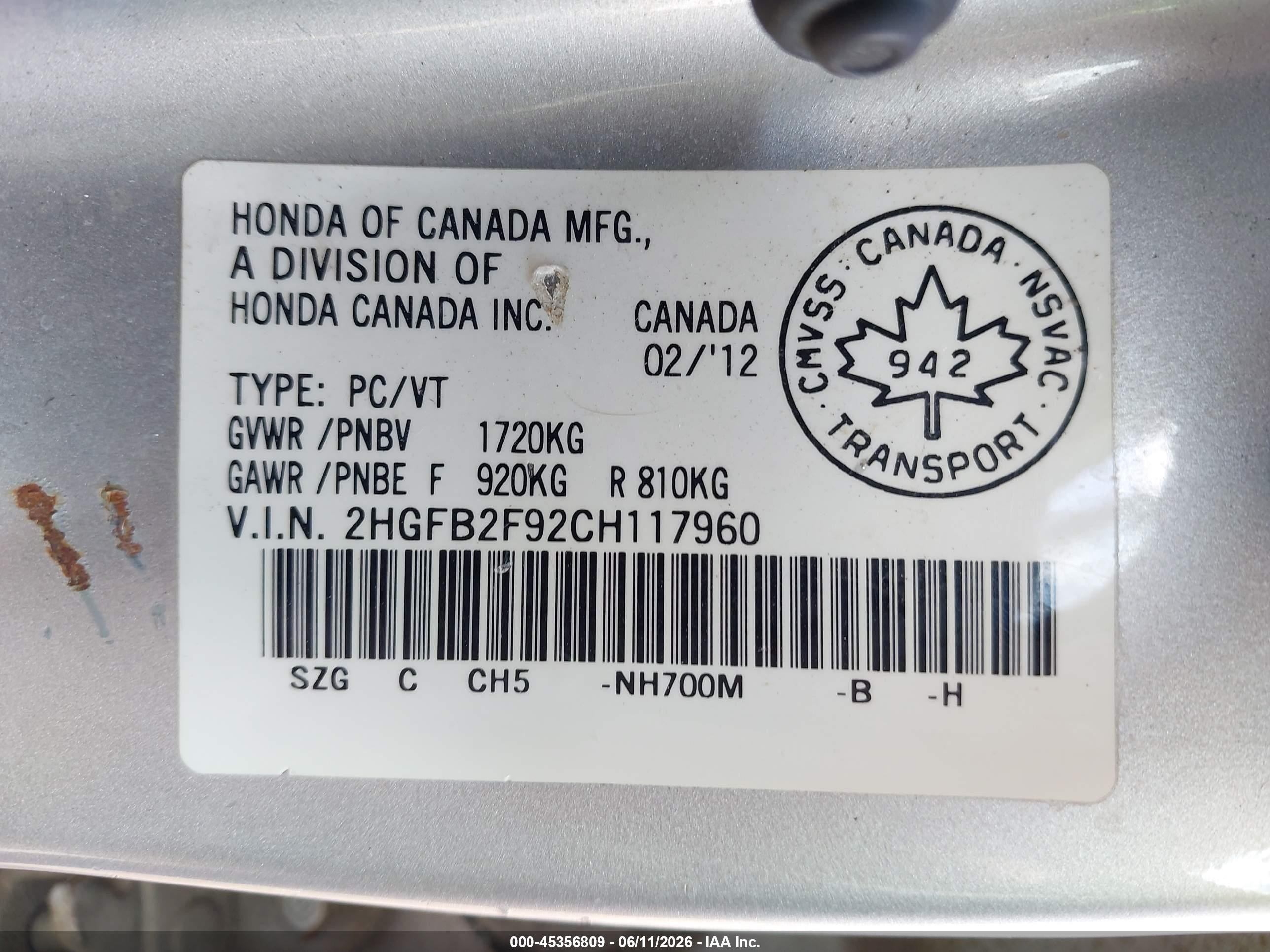 2012 Honda Civic Ex-l Silver vin: 2HGFB2F92CH117960