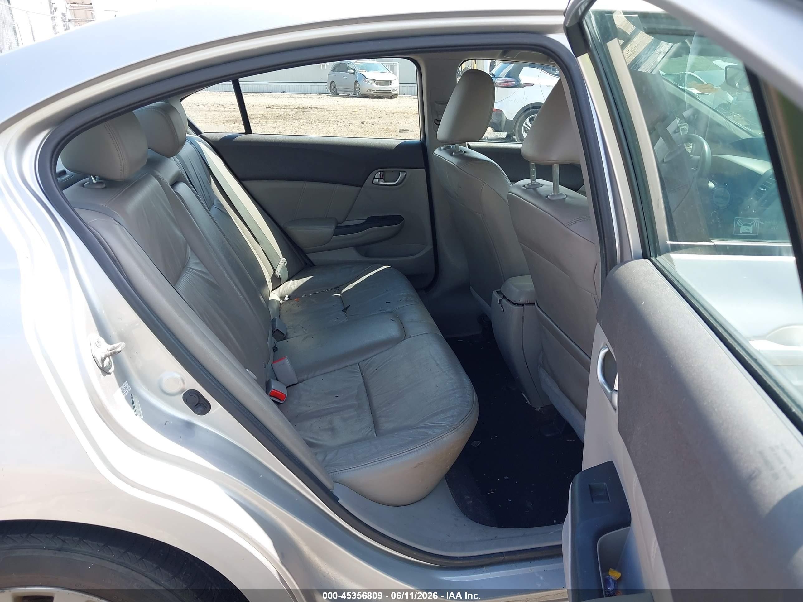 2012 Honda Civic Ex-l Silver vin: 2HGFB2F92CH117960