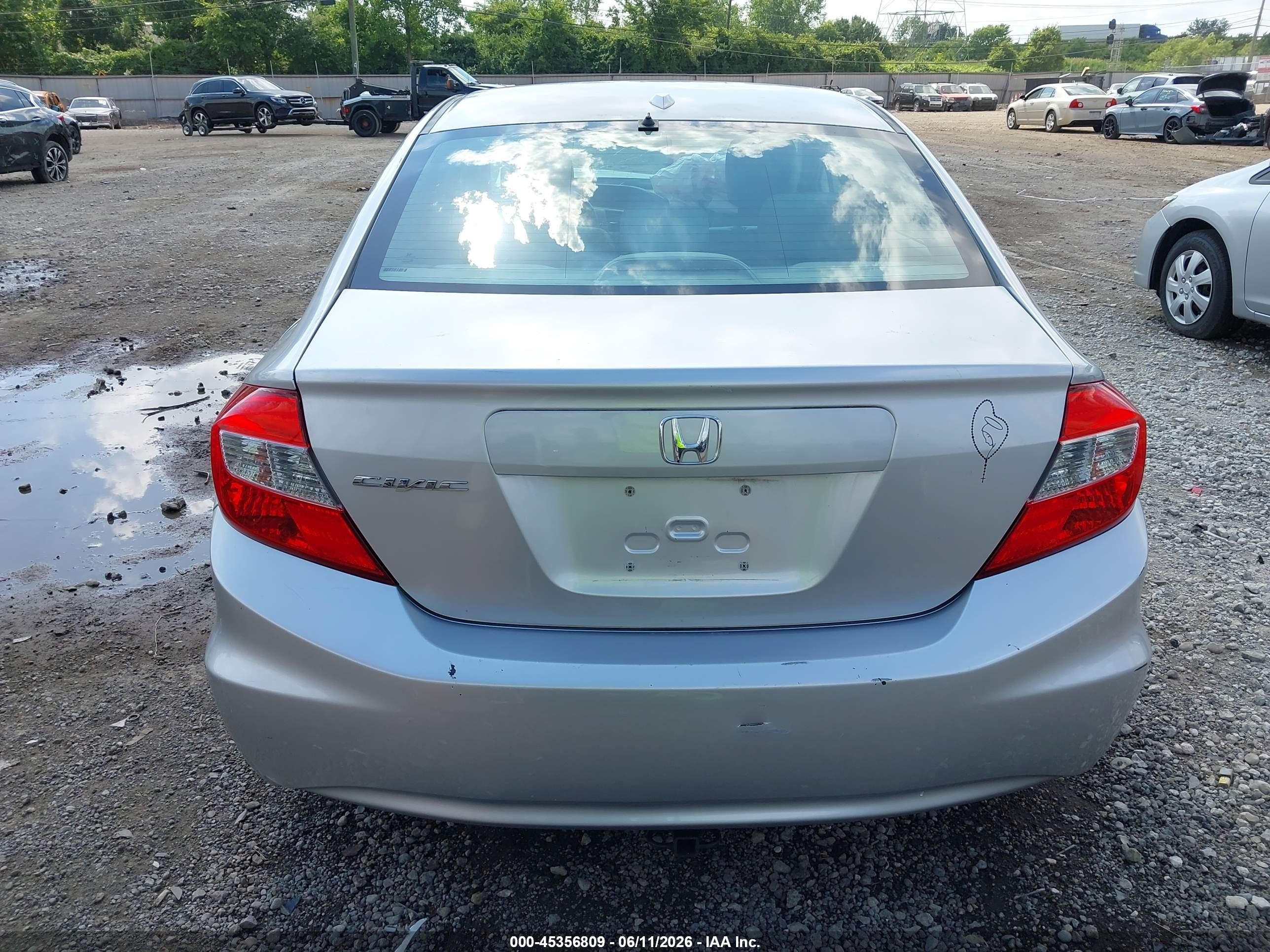 2012 Honda Civic Ex-l Silver vin: 2HGFB2F92CH117960