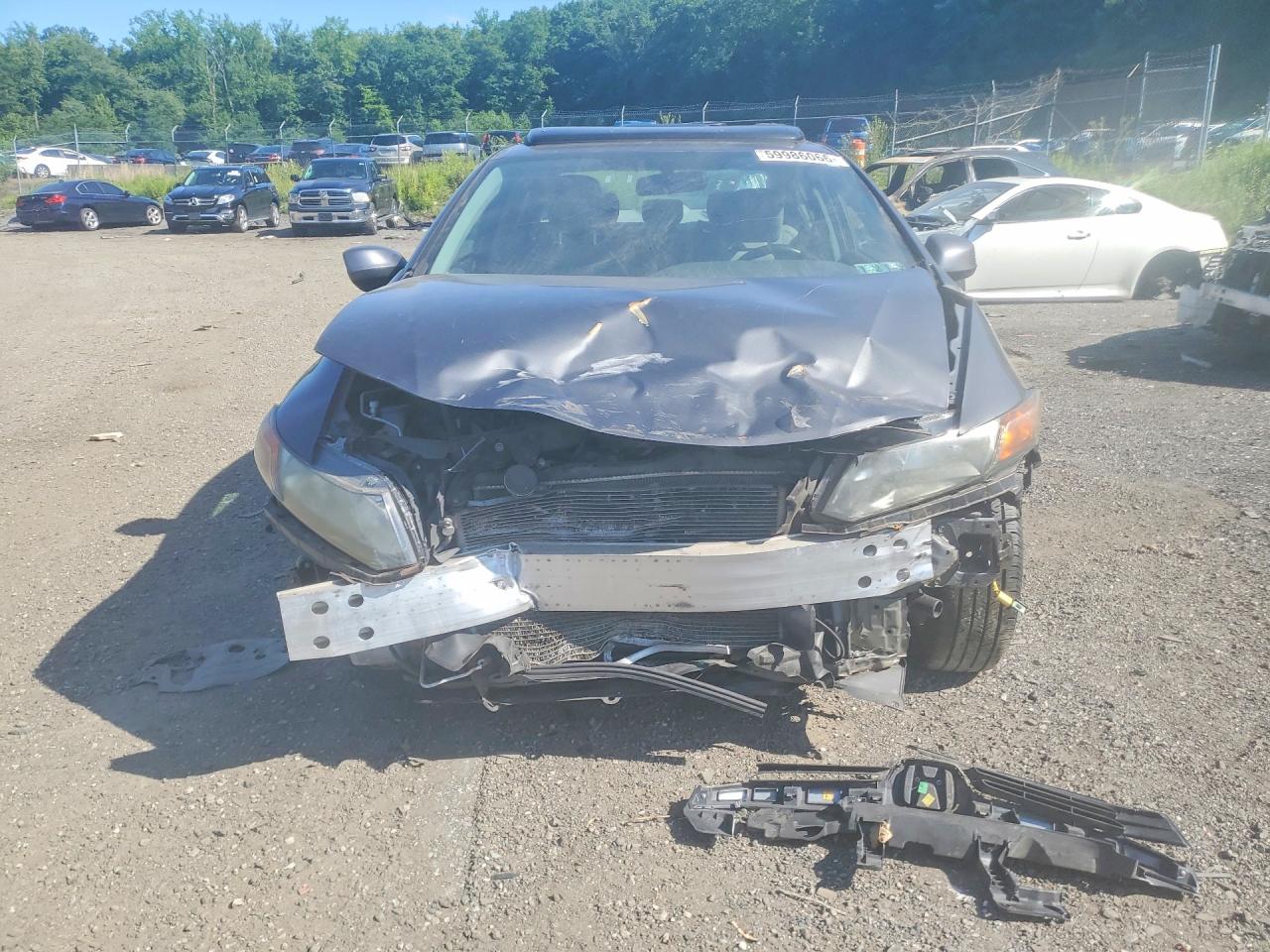 2012 Honda Civic Exl Black vin: 2HGFB2F92CH504850