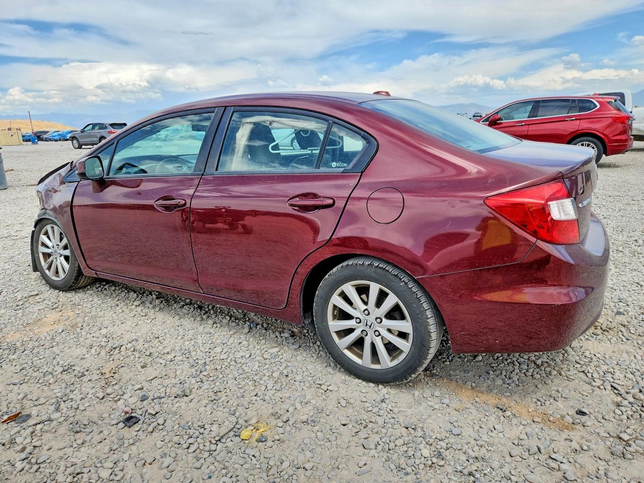 2012 Honda Civic Exl Бордовый vin: 2HGFB2F92CH505481