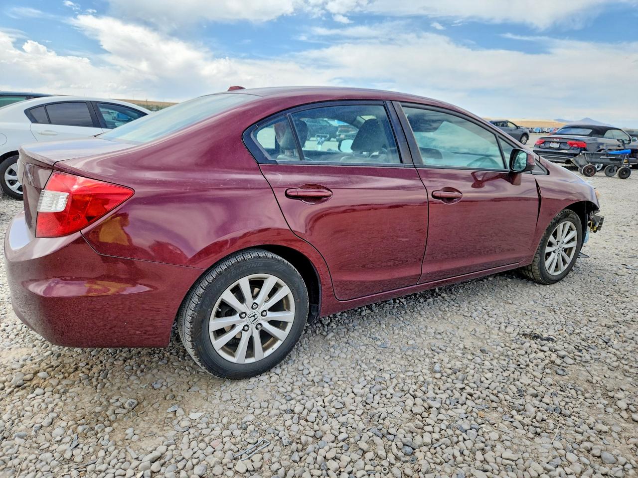 2012 Honda Civic Exl Бордовый vin: 2HGFB2F92CH505481