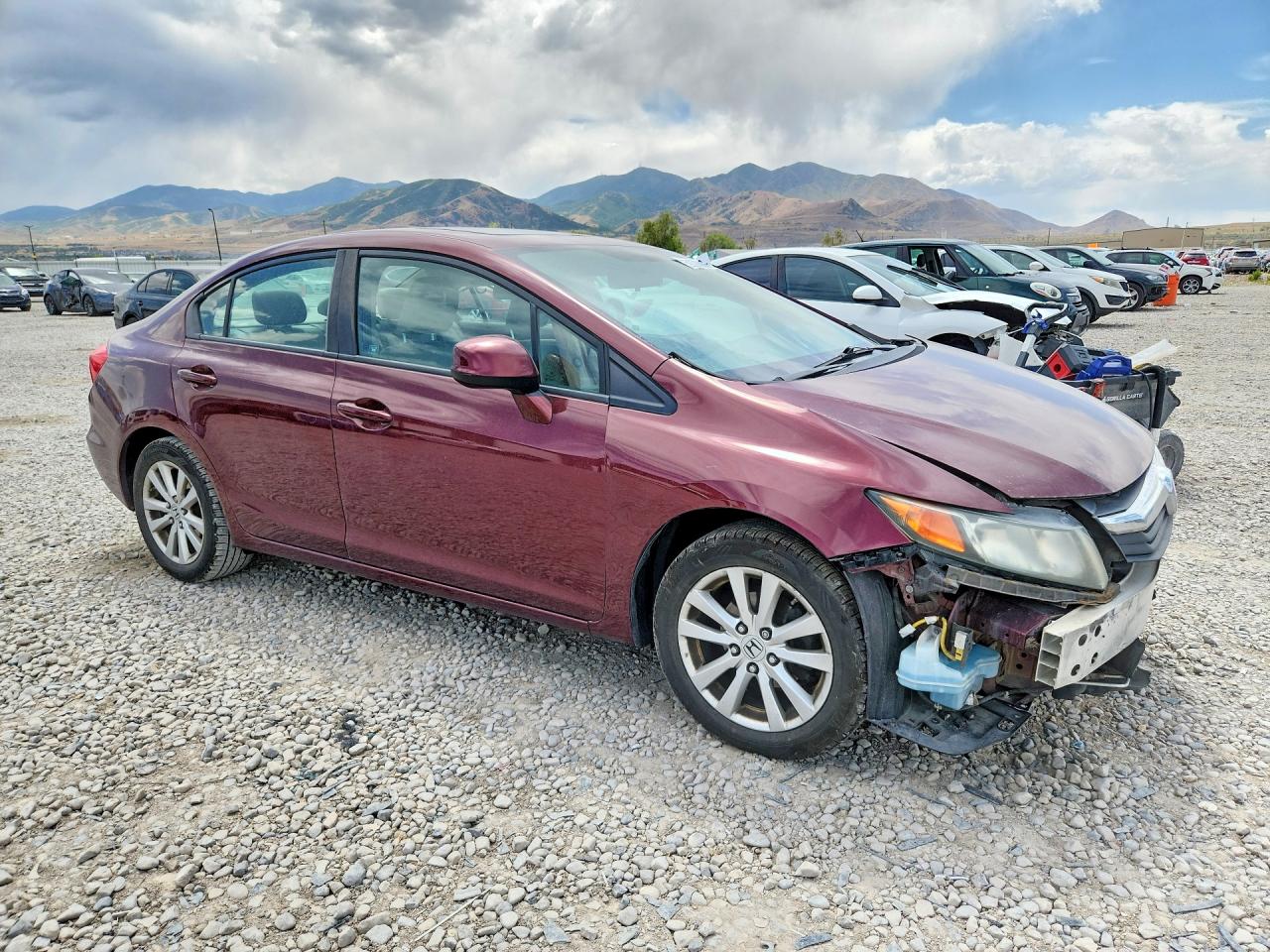2012 Honda Civic Exl Бордовый vin: 2HGFB2F92CH505481