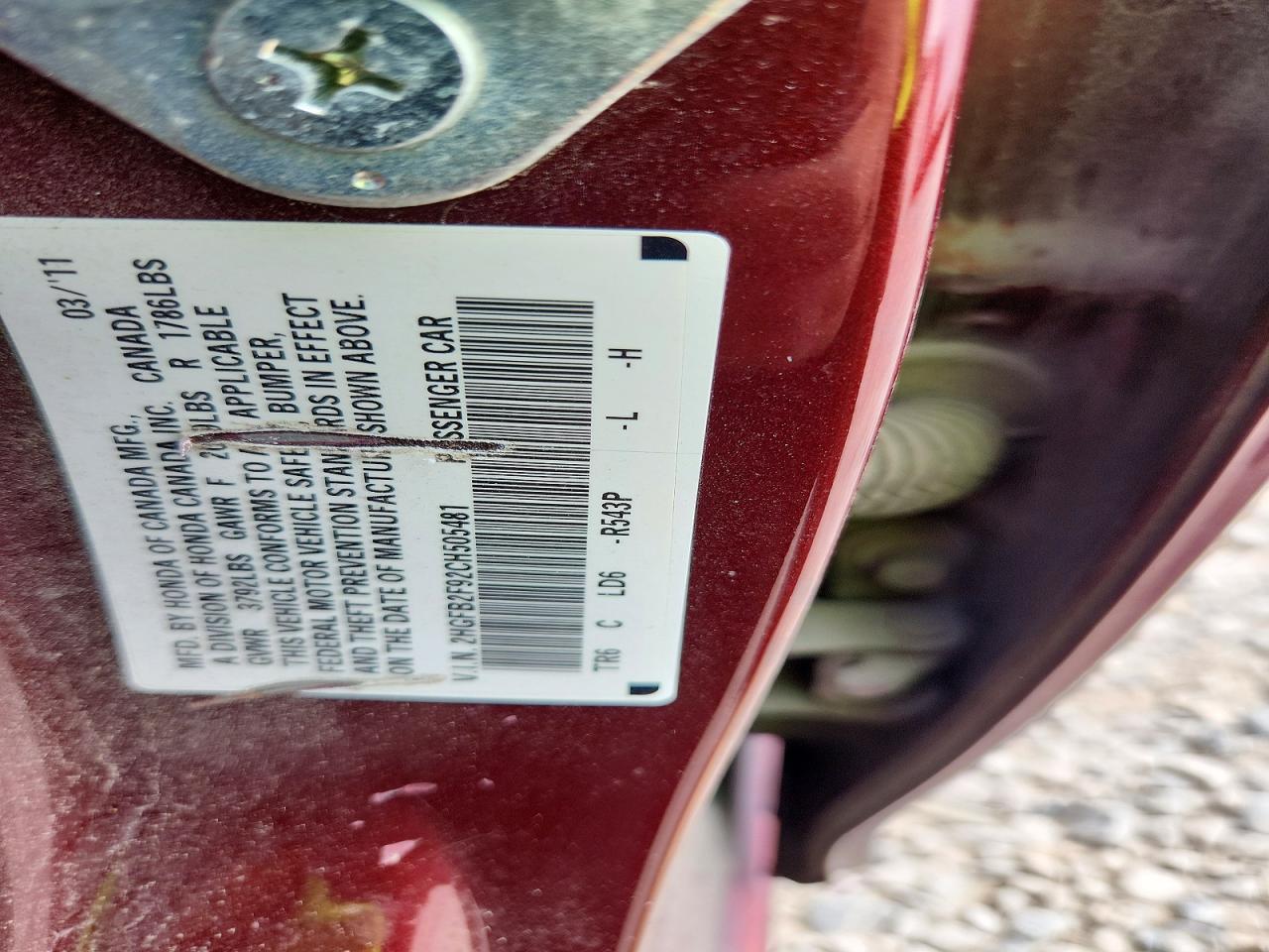 2012 Honda Civic Exl Бордовый vin: 2HGFB2F92CH505481