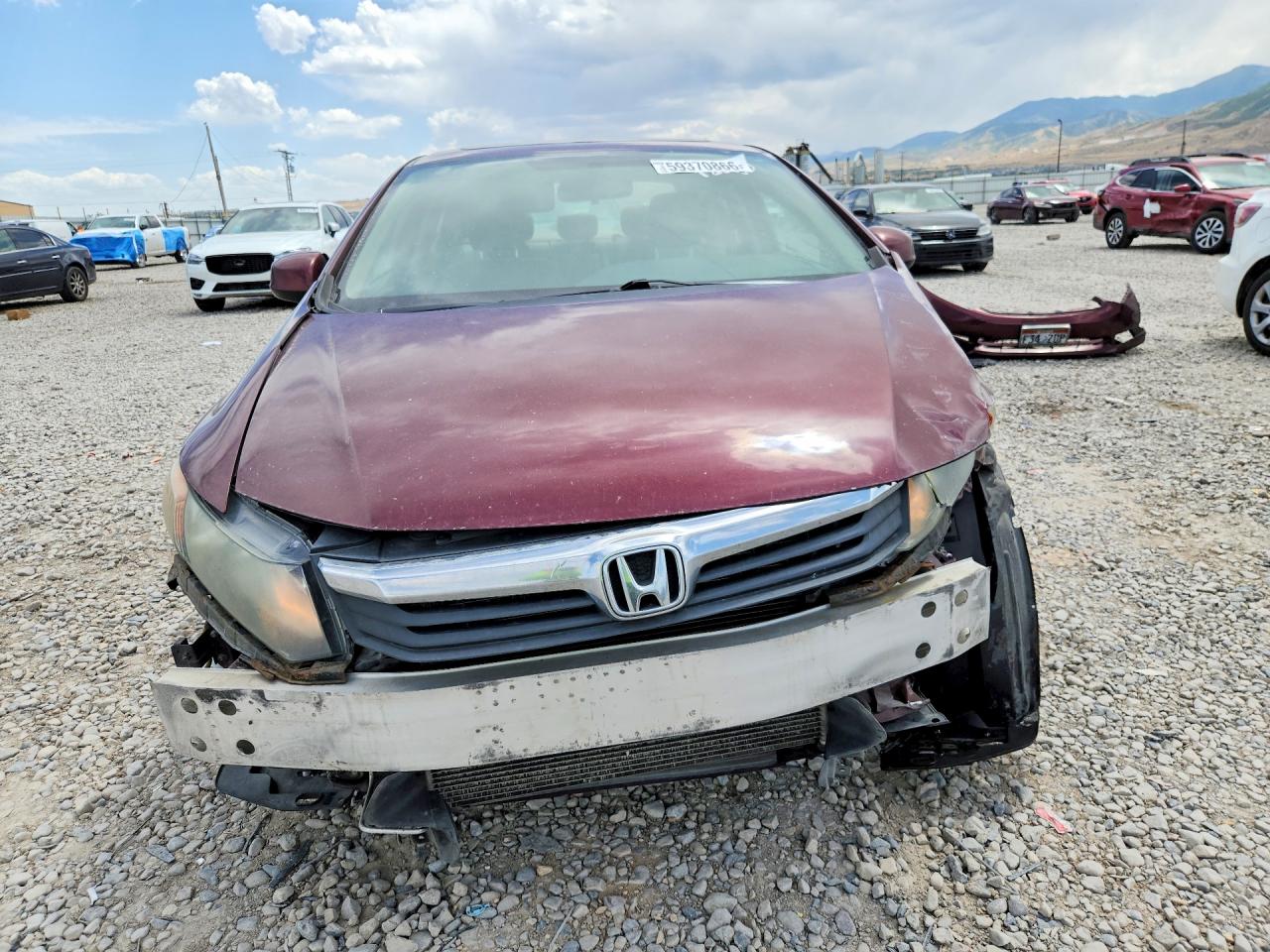 2012 Honda Civic Exl Бордовый vin: 2HGFB2F92CH505481
