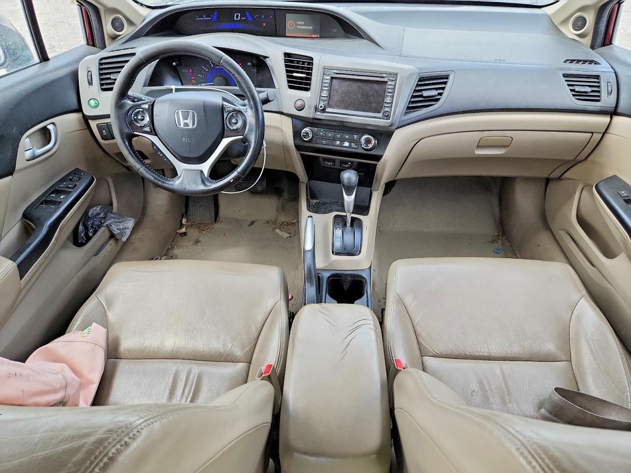 2012 Honda Civic Exl Бордовый vin: 2HGFB2F92CH505481