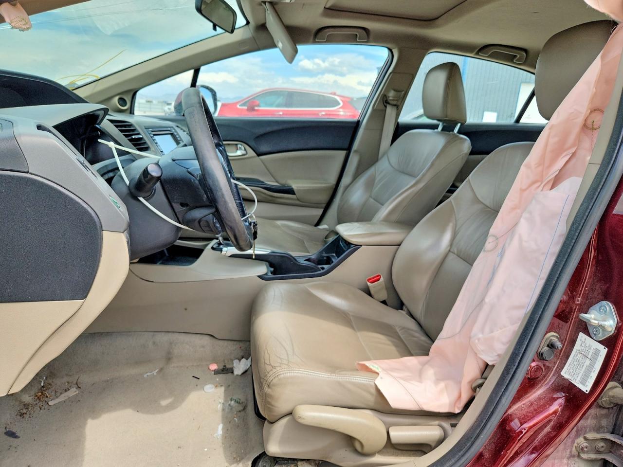2012 Honda Civic Exl Бордовый vin: 2HGFB2F92CH505481