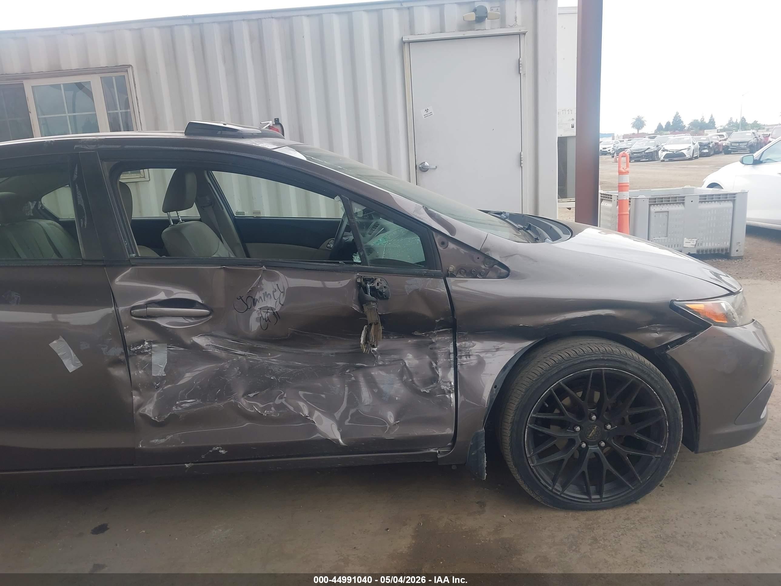2012 Honda Civic Ex-l Brown vin: 2HGFB2F92CH526637