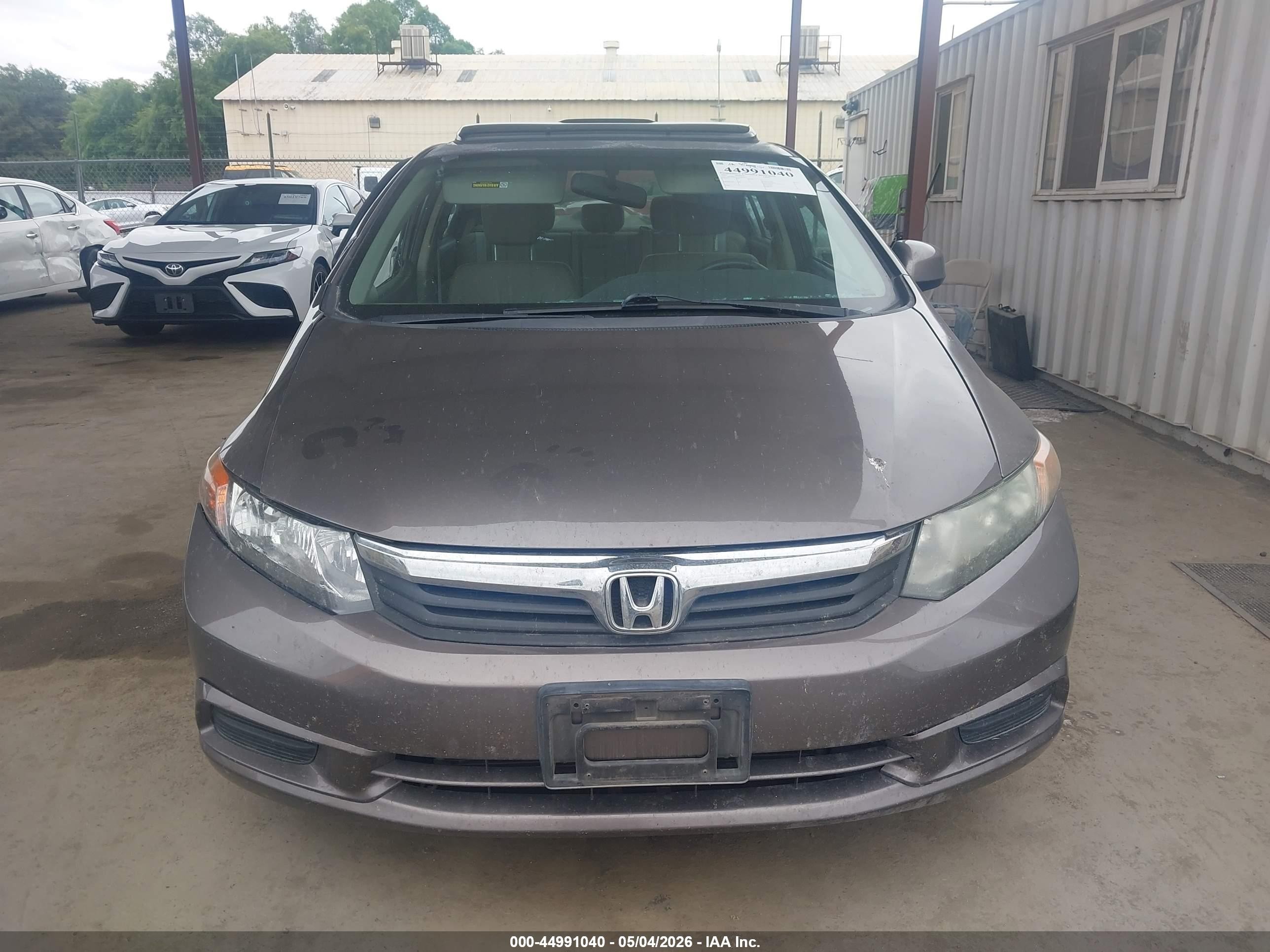 2012 Honda Civic Ex-l Brown vin: 2HGFB2F92CH526637