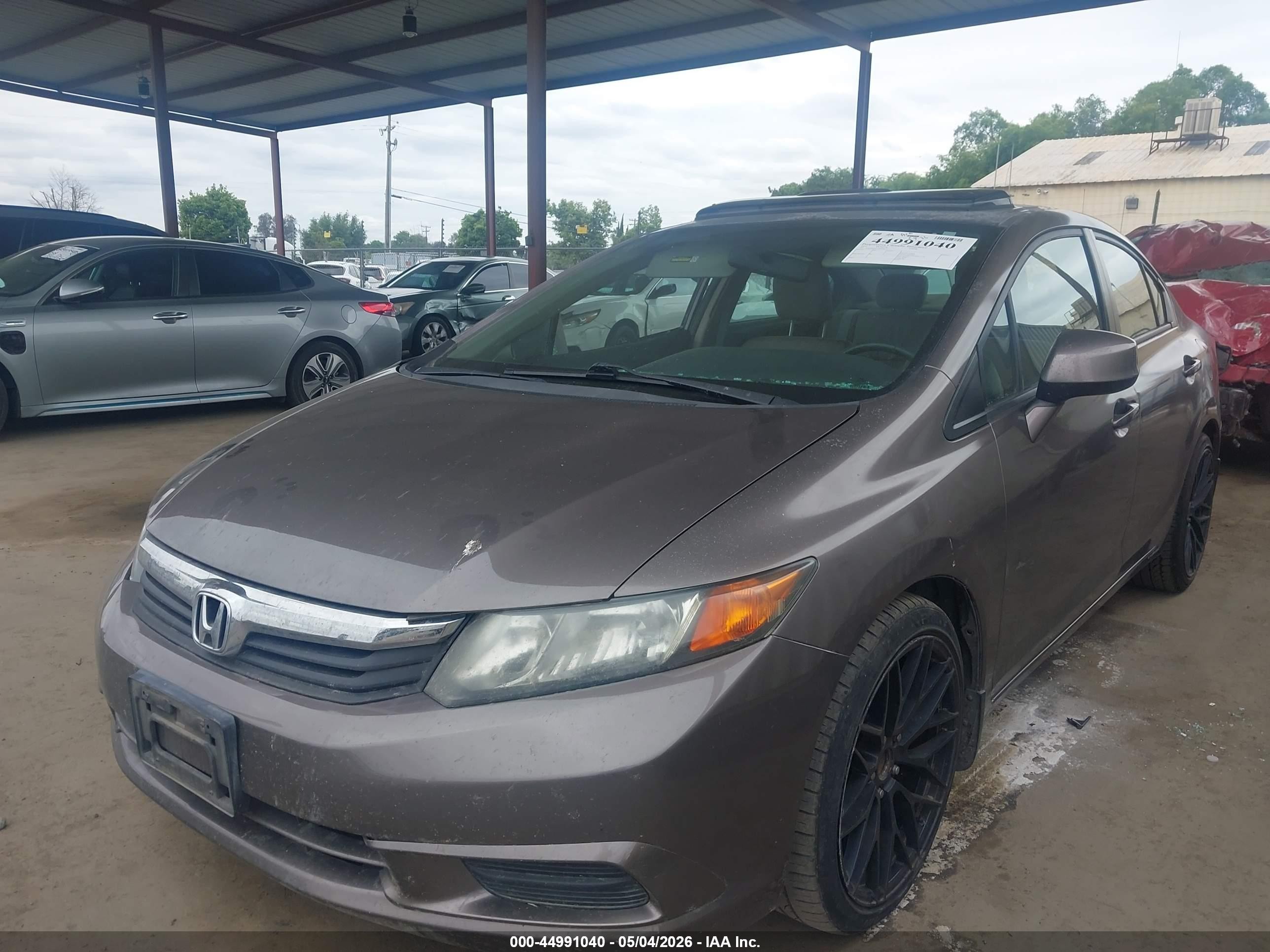 2012 Honda Civic Ex-l Brown vin: 2HGFB2F92CH526637
