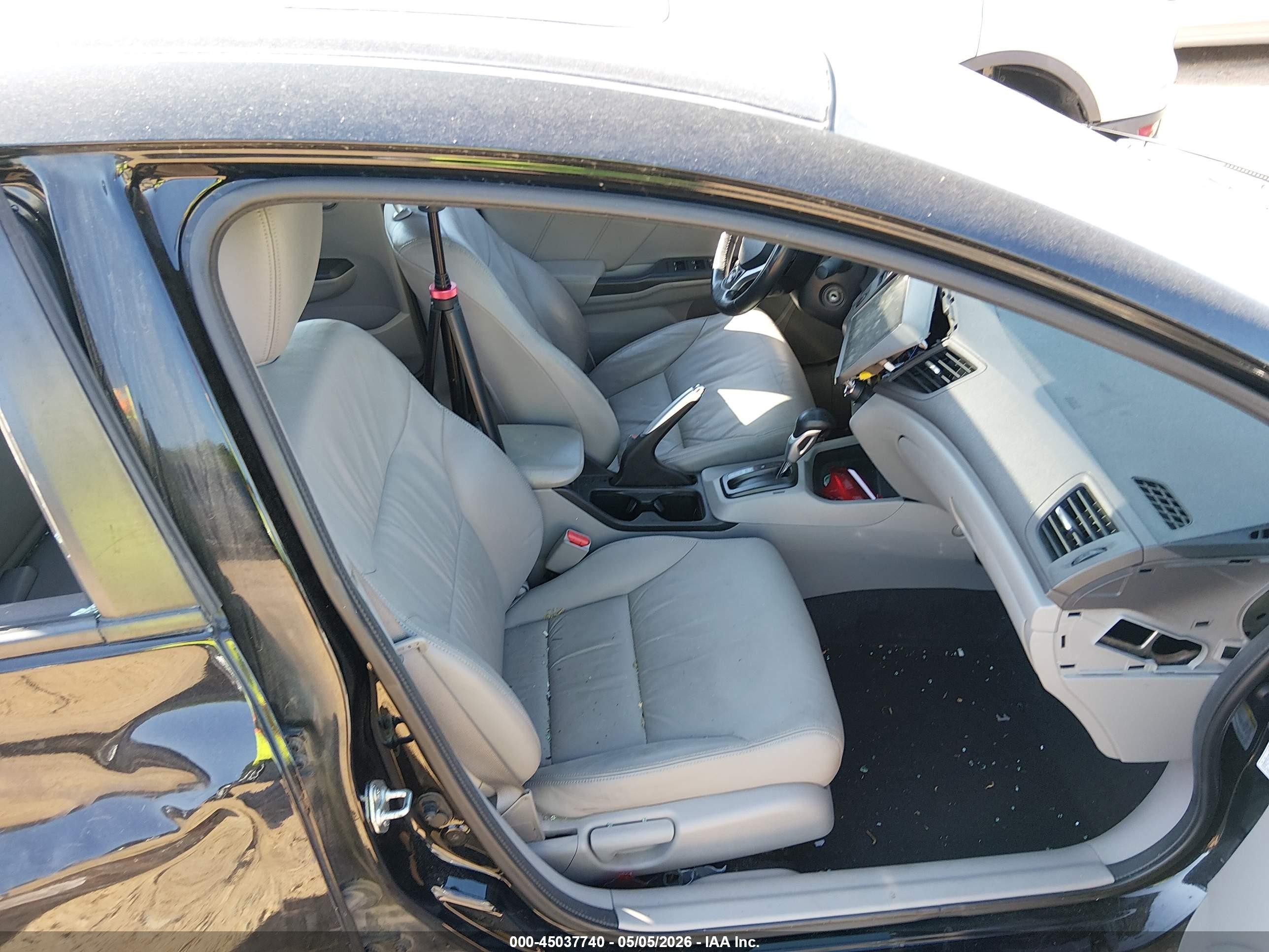 2012 Honda Civic Ex-l Black vin: 2HGFB2F92CH587566
