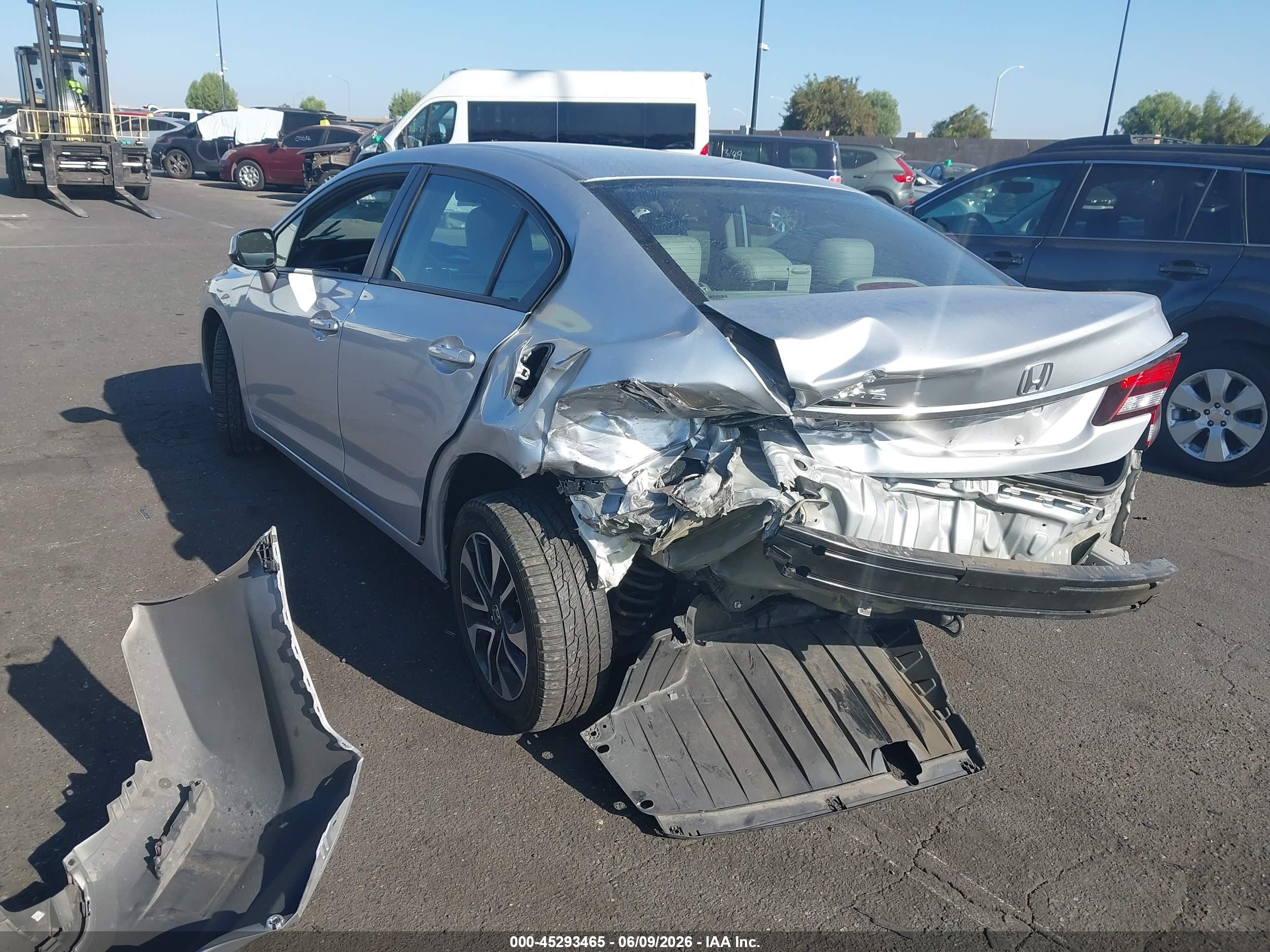 2013 Honda Civic Ex-l Silver vin: 2HGFB2F92DH566931