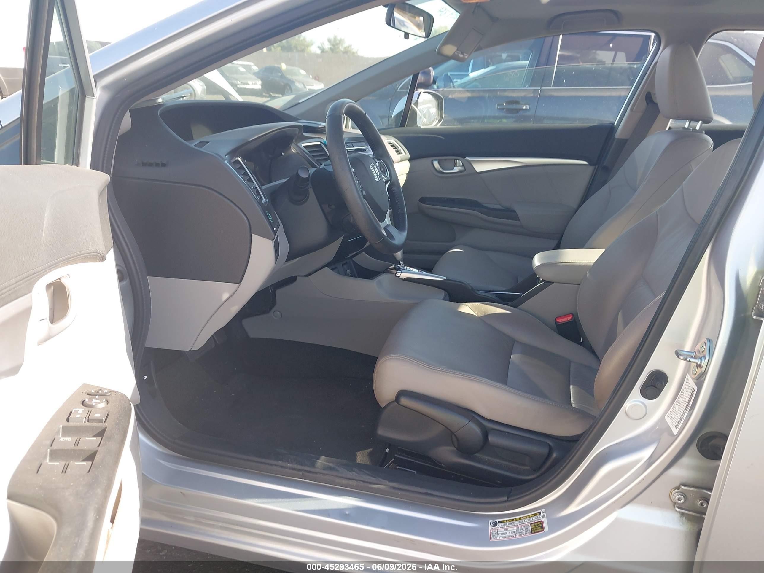 2013 Honda Civic Ex-l Silver vin: 2HGFB2F92DH566931