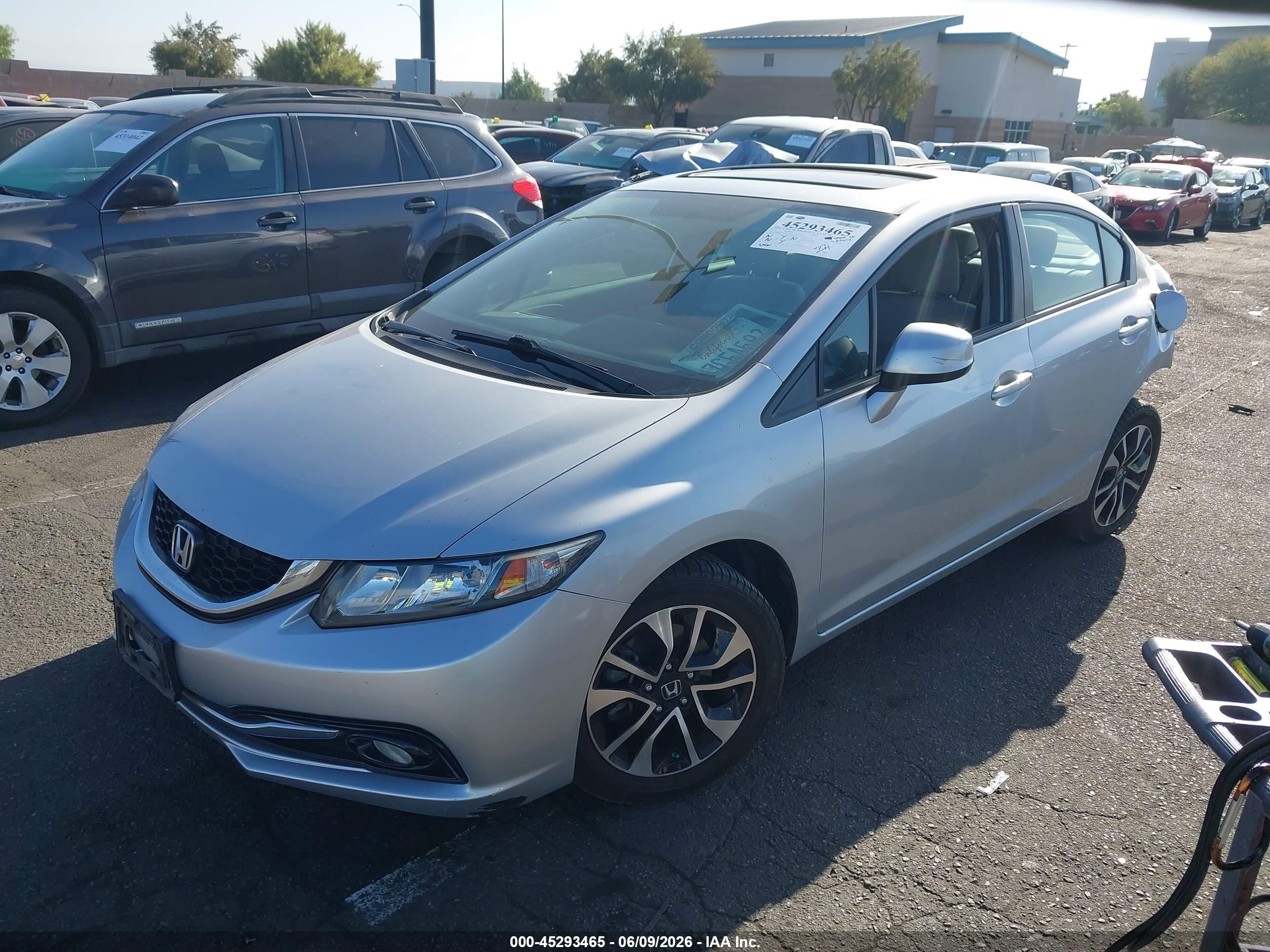 2013 Honda Civic Ex-l Silver vin: 2HGFB2F92DH566931
