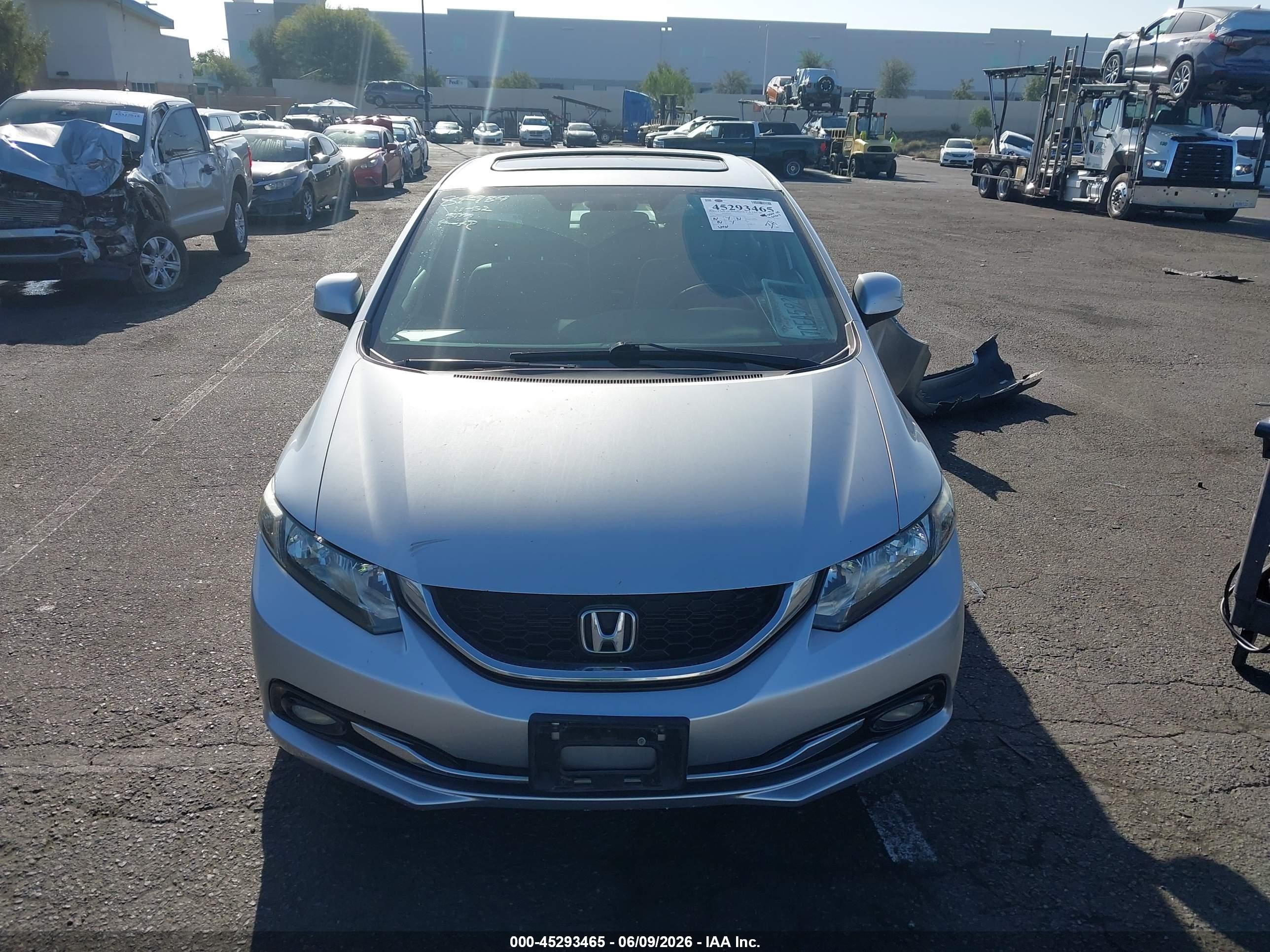2013 Honda Civic Ex-l Silver vin: 2HGFB2F92DH566931