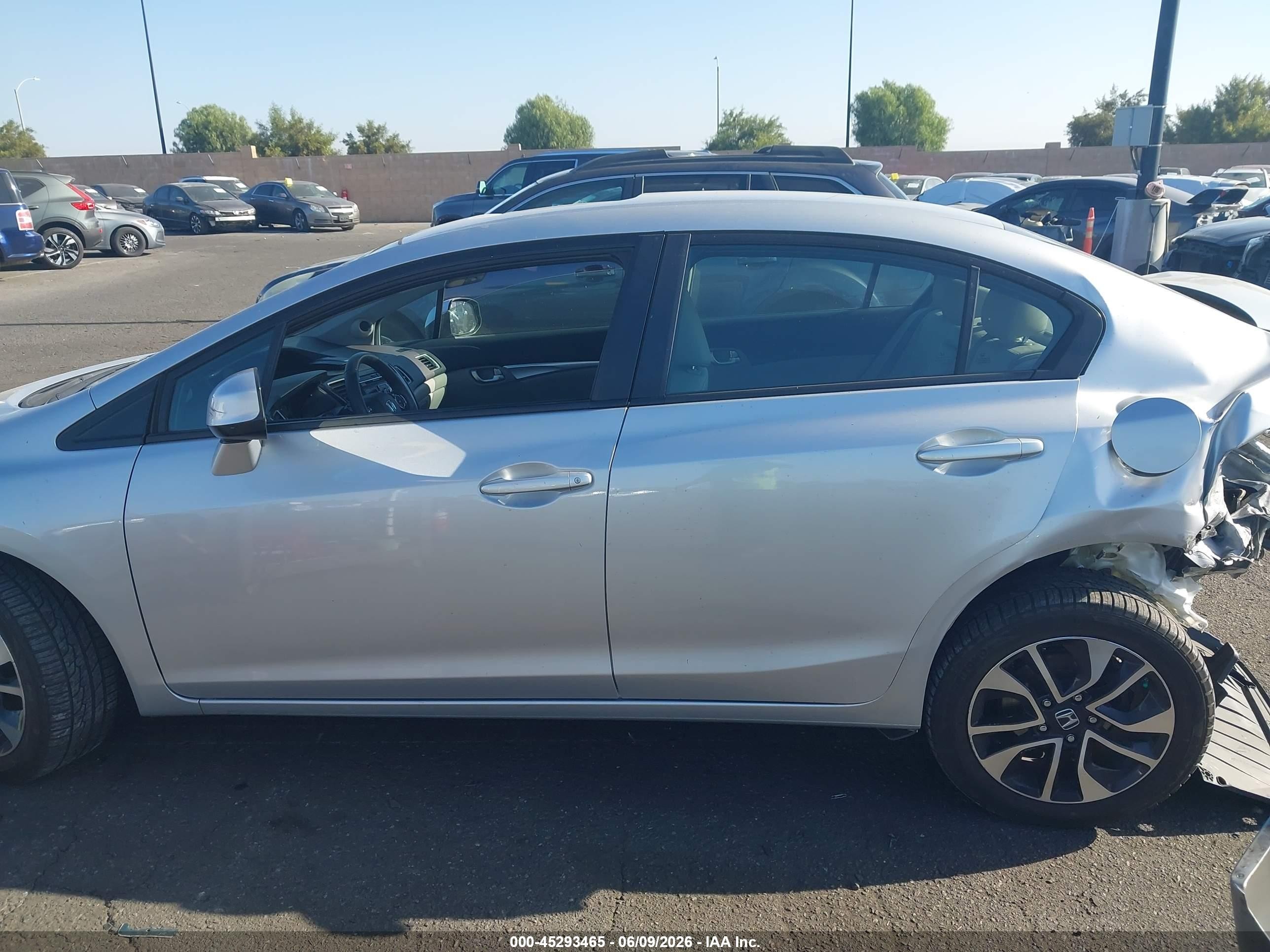 2013 Honda Civic Ex-l Silver vin: 2HGFB2F92DH566931