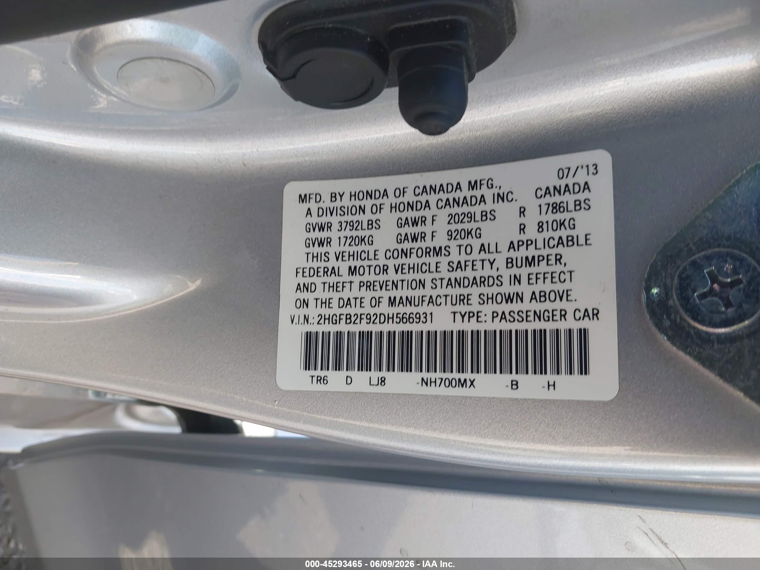 2013 Honda Civic Ex-l Silver vin: 2HGFB2F92DH566931