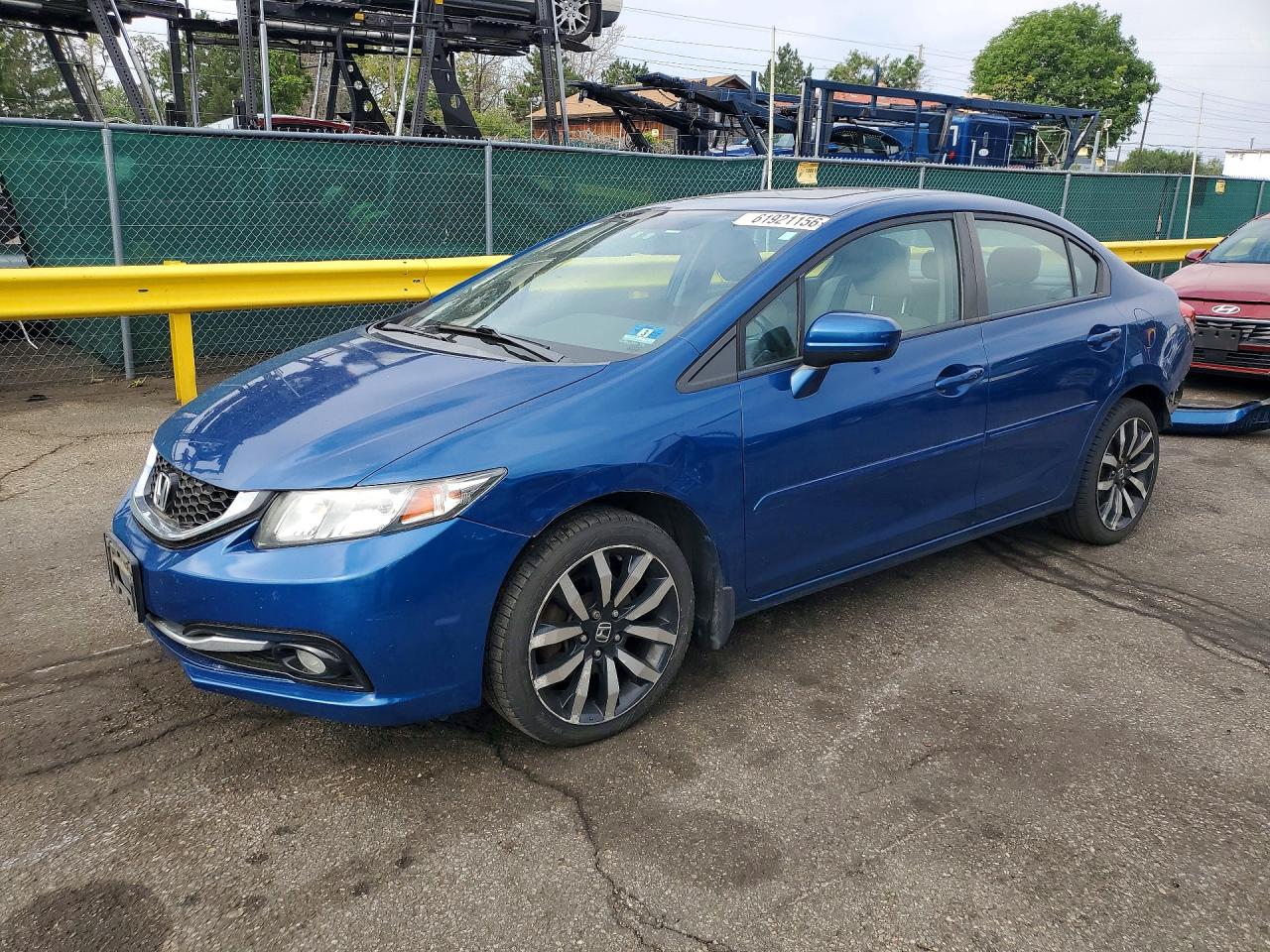 2014 Honda Civic Exl Blue vin: 2HGFB2F92EH502891