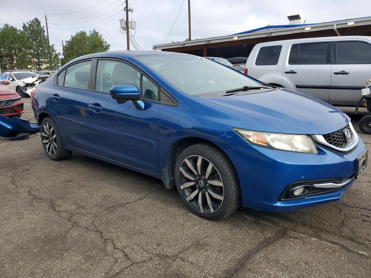 2014 Honda Civic Exl Blue vin: 2HGFB2F92EH502891