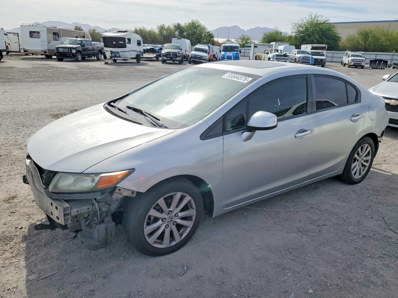 2012 Honda Civic Exl Silver vin: 2HGFB2F93CH328942
