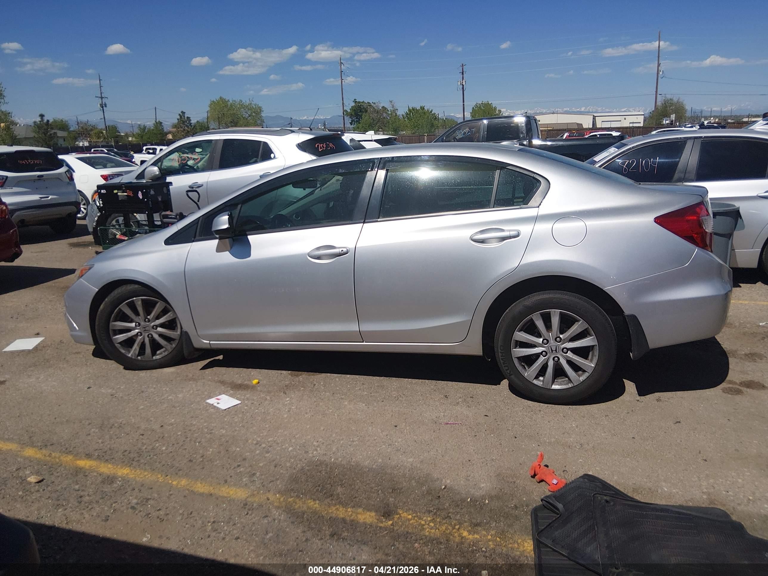 2012 Honda Civic Ex-l Silver vin: 2HGFB2F93CH513007