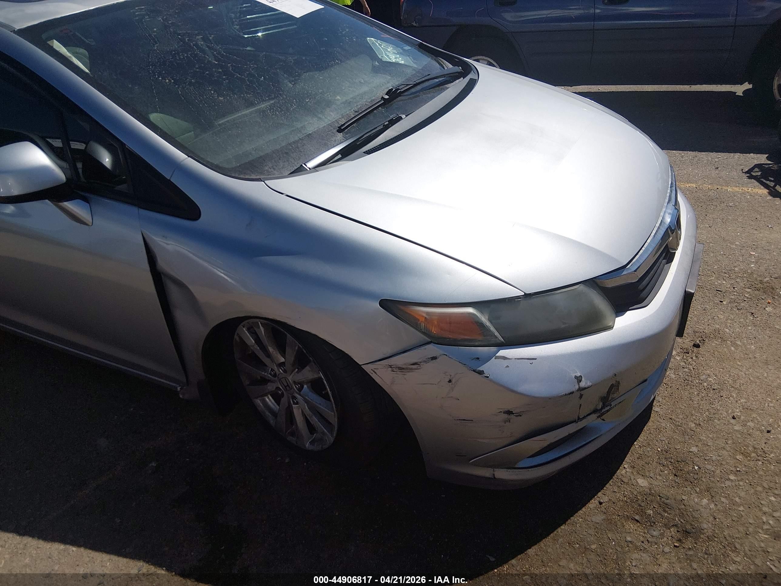 2012 Honda Civic Ex-l Silver vin: 2HGFB2F93CH513007