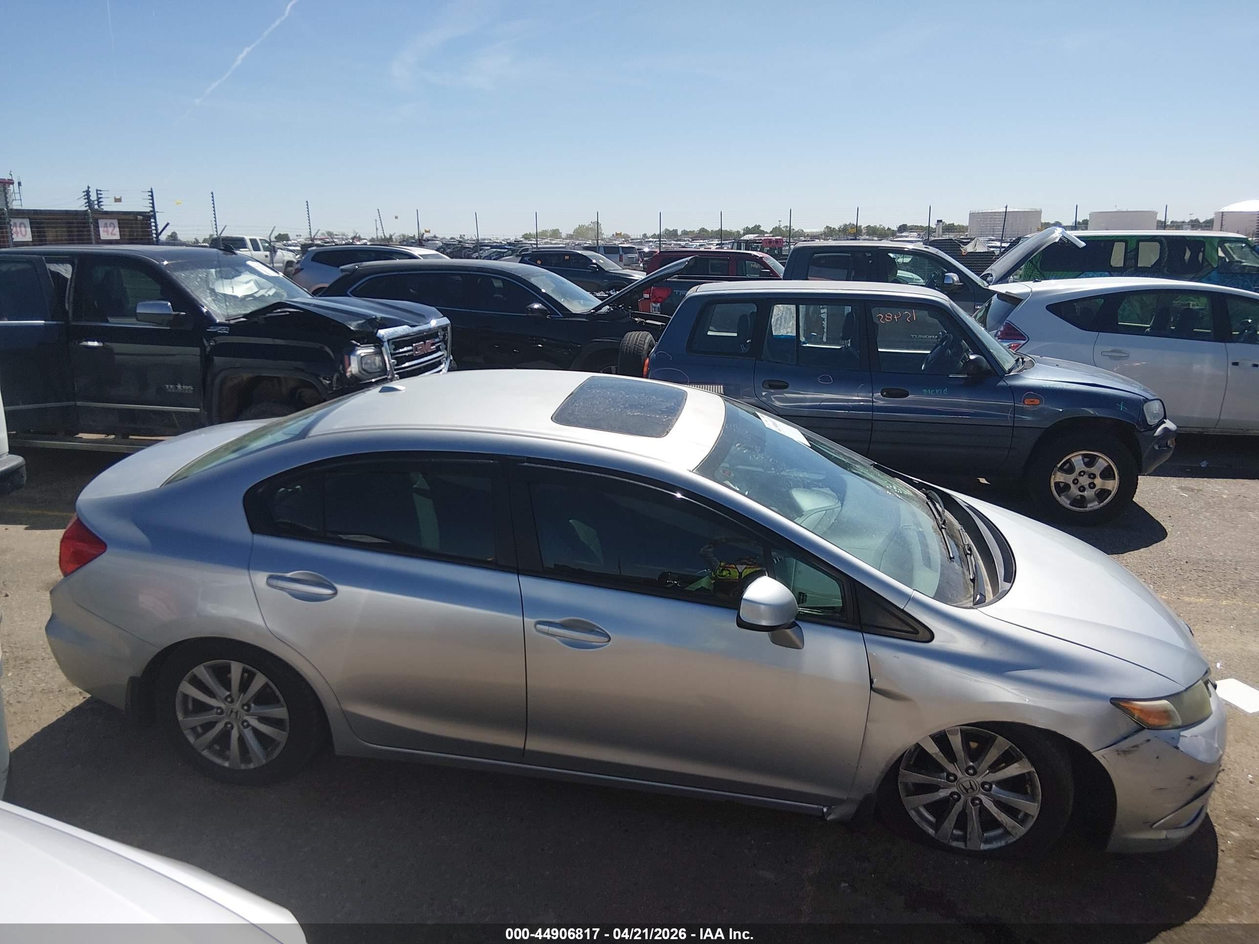 2012 Honda Civic Ex-l Silver vin: 2HGFB2F93CH513007