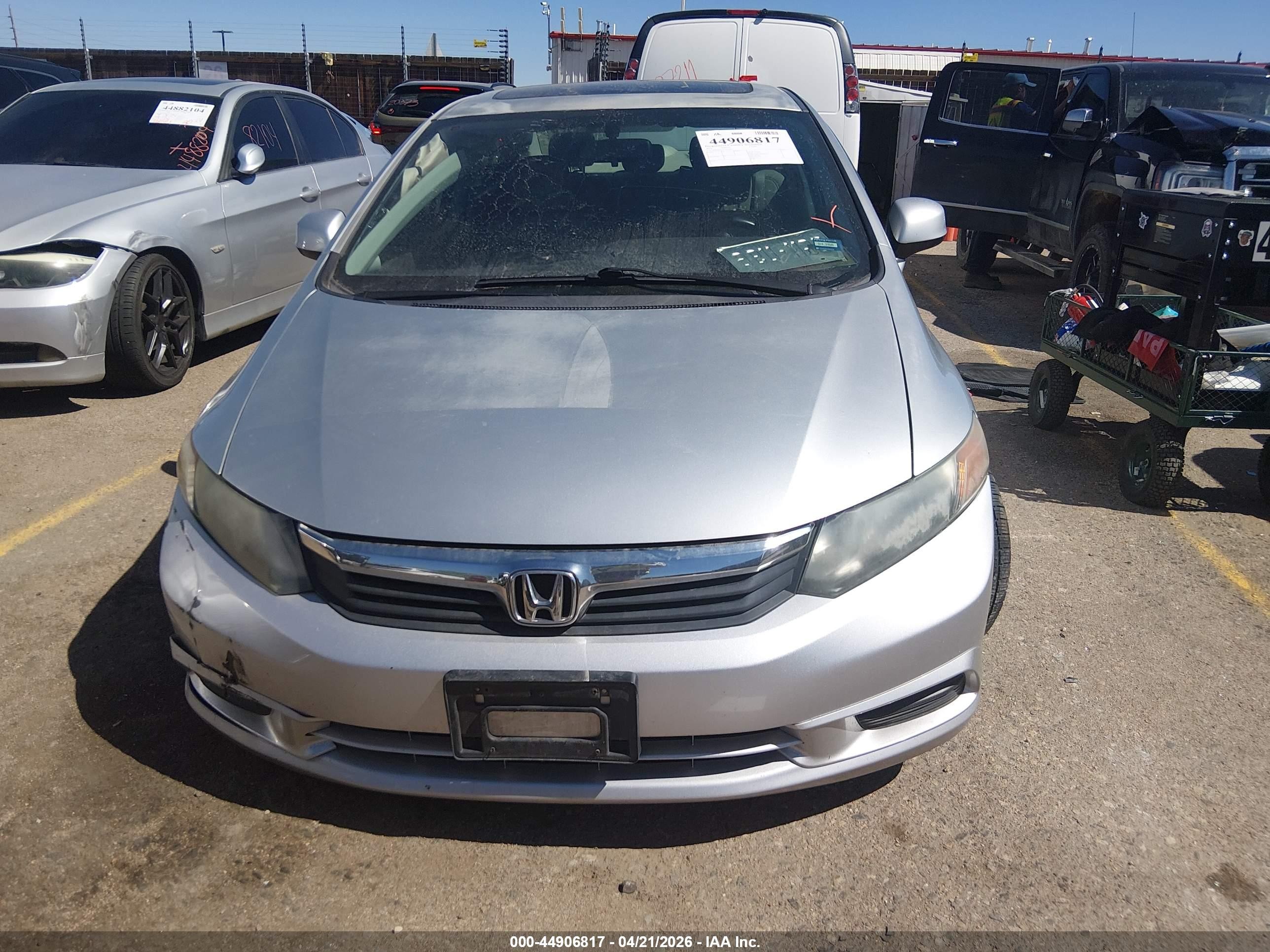 2012 Honda Civic Ex-l Silver vin: 2HGFB2F93CH513007